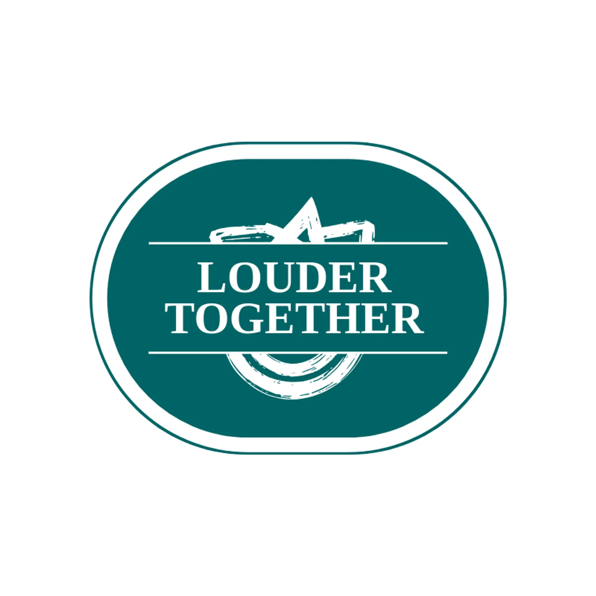 Louder Together logo for rock and roll