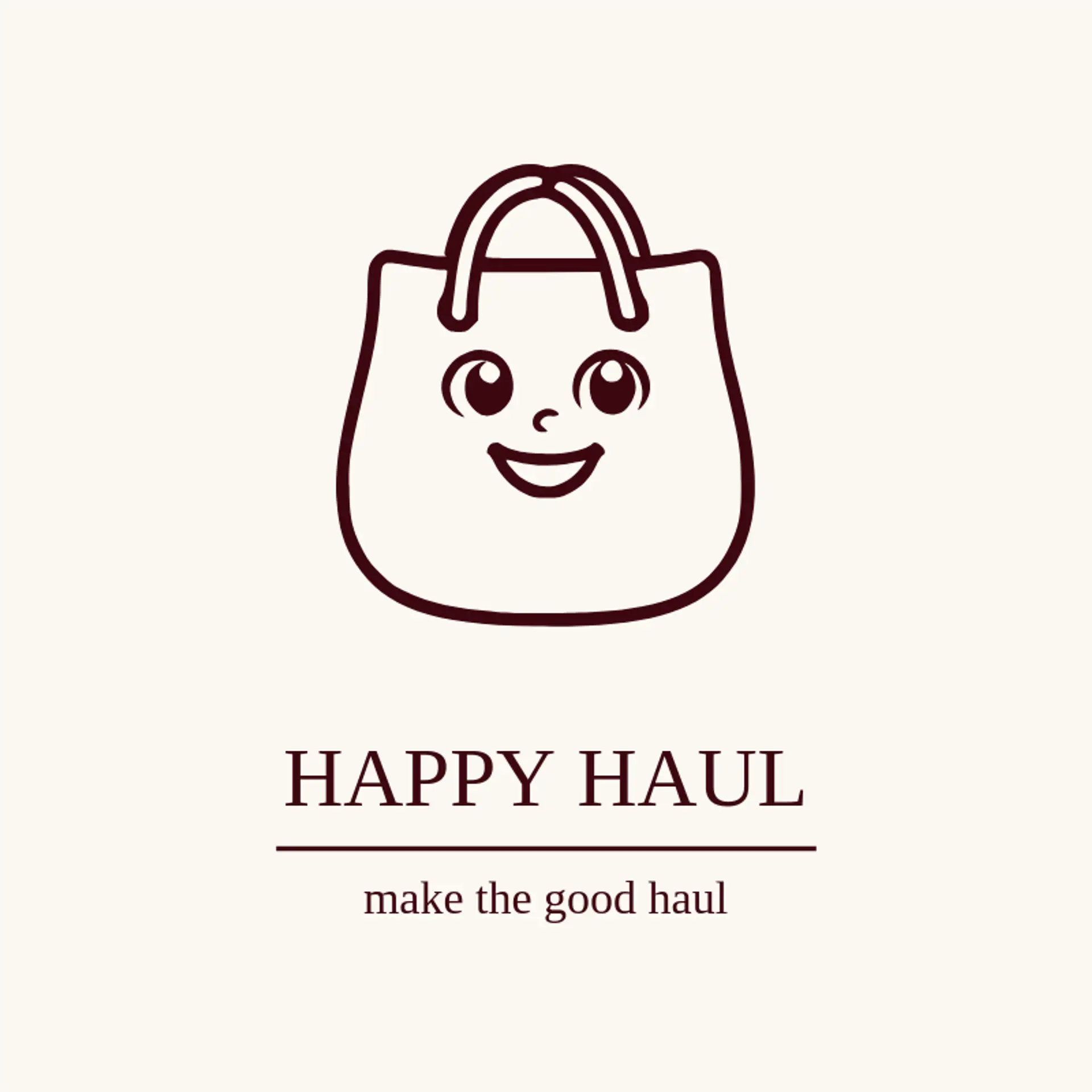 Happy Haul logo for shopping bag