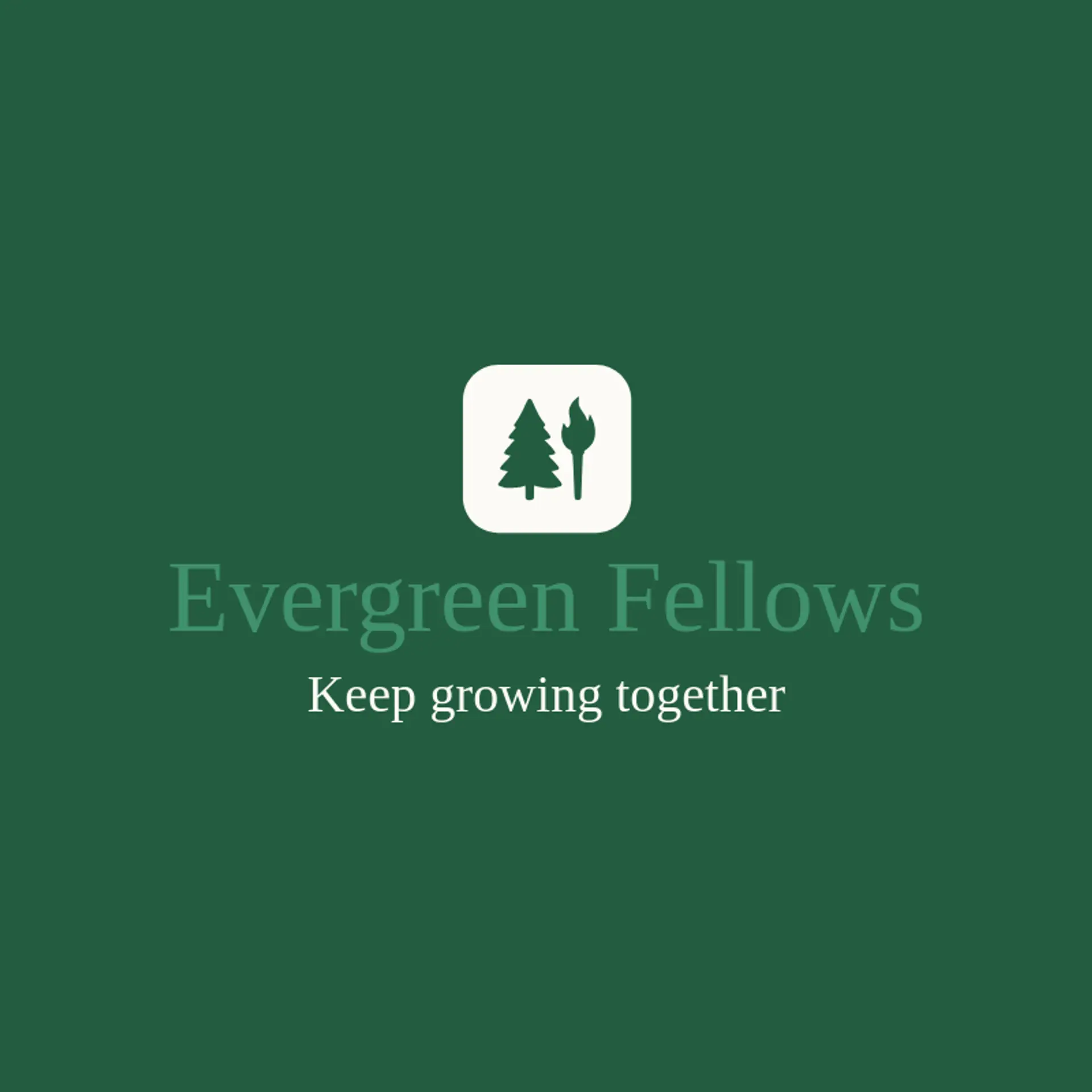Evergreen Fellows logo for fraternity