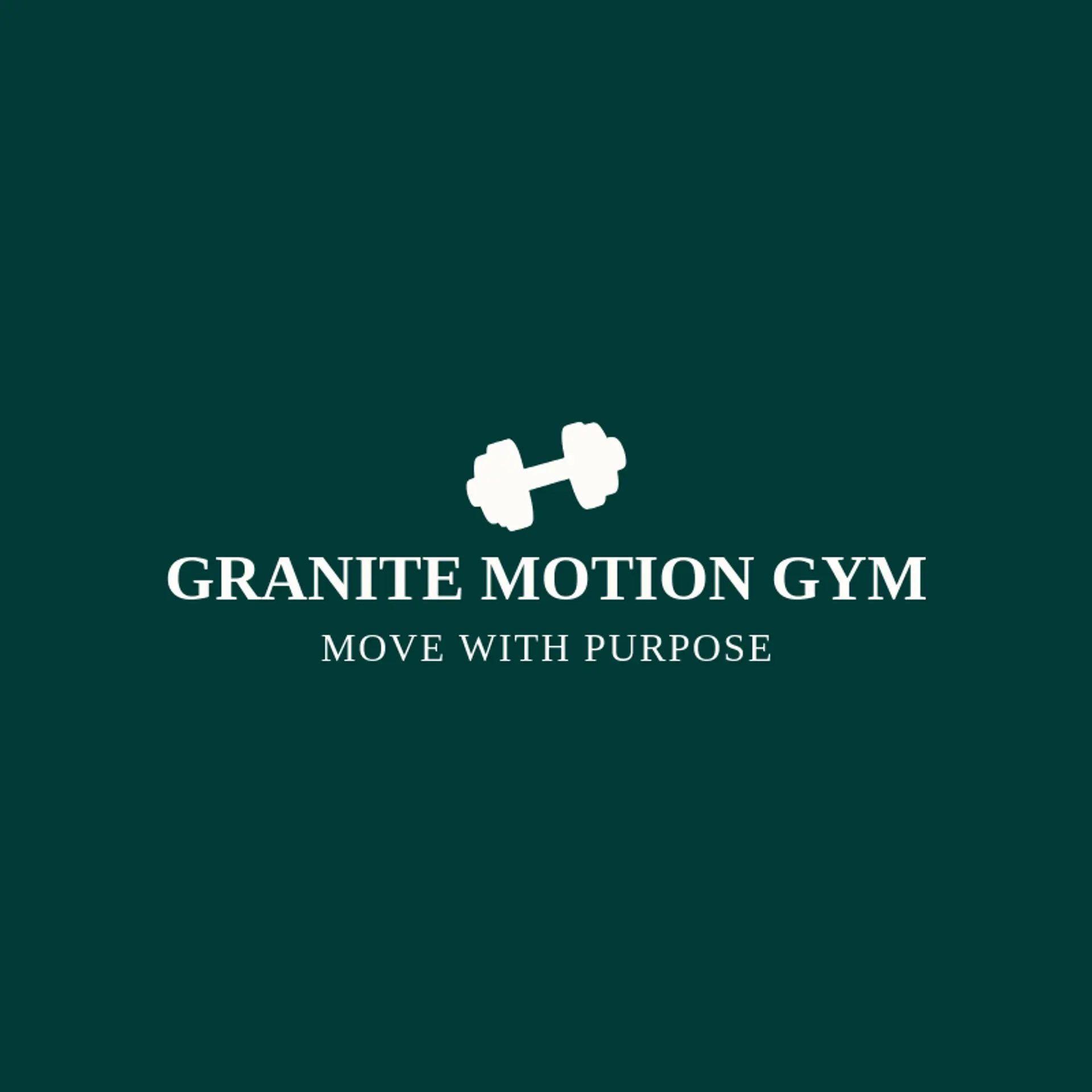 Granite Motion Gym logo for dumbbell