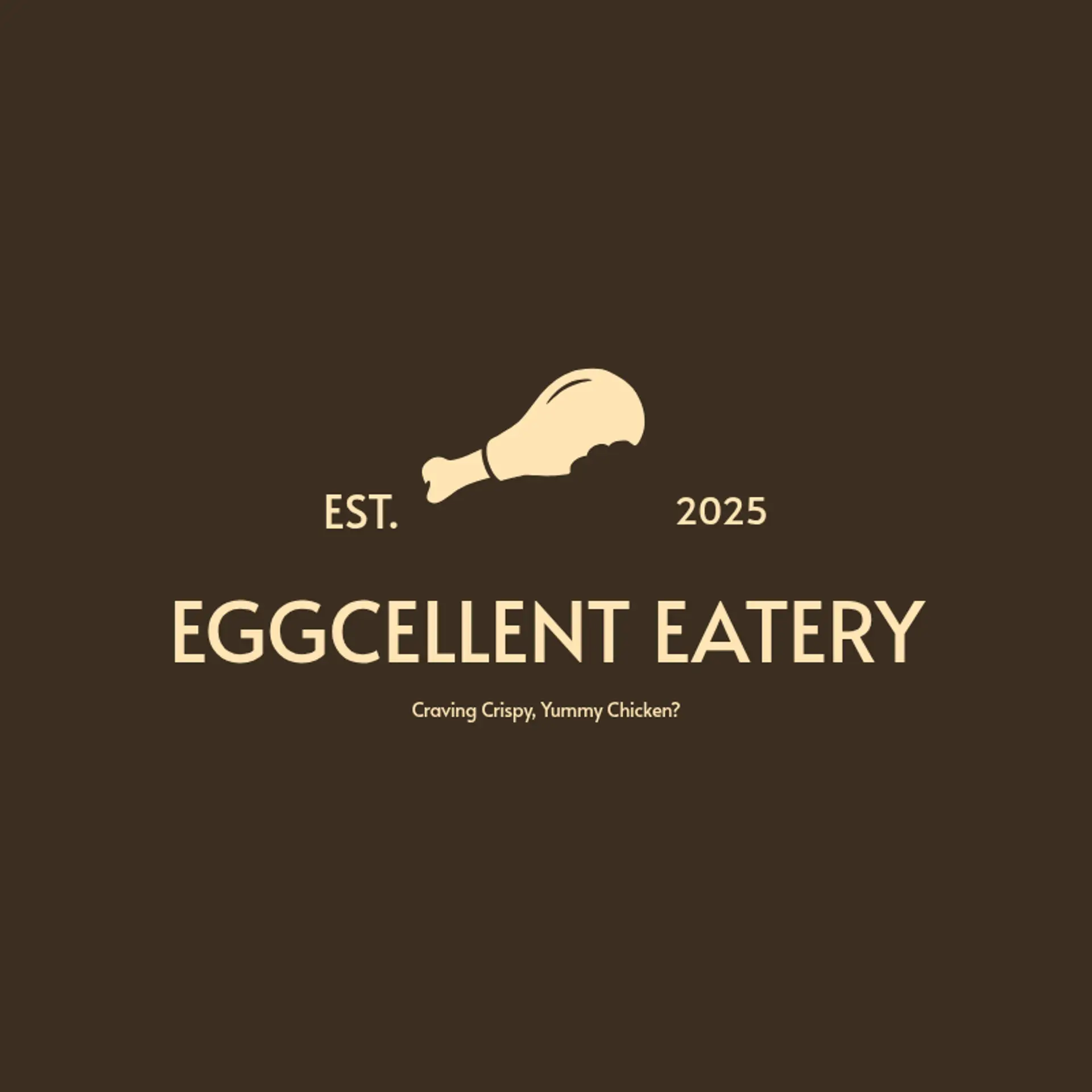 Eggcellent Eatery logo for chicken restaurant