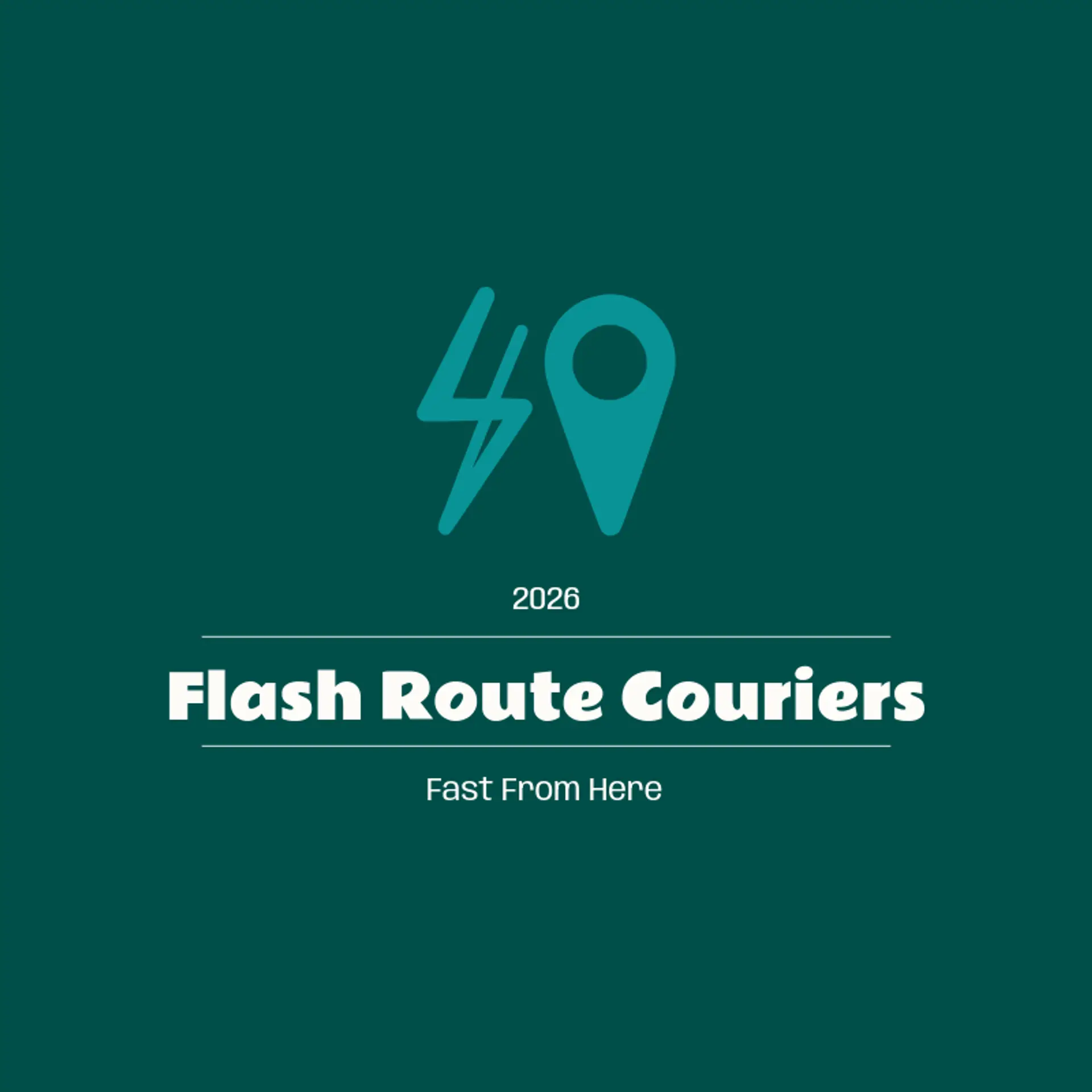Flash Route Couriers logo for lightning