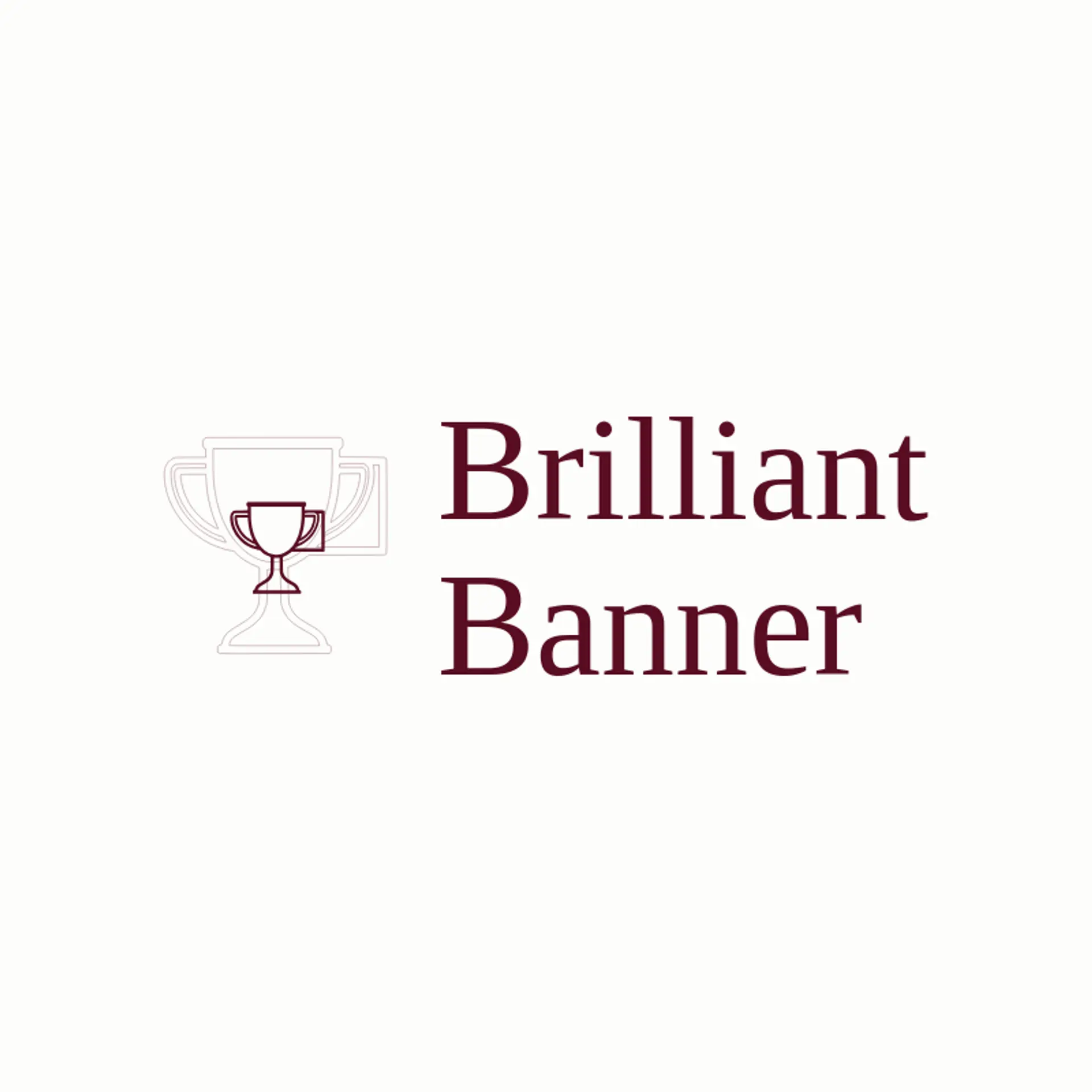 Brilliant Banner logo for trophy