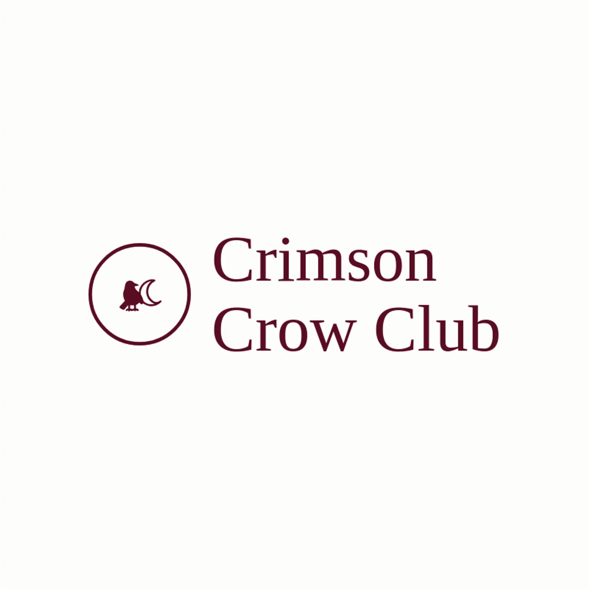Crimson Crow Club logo for spooky