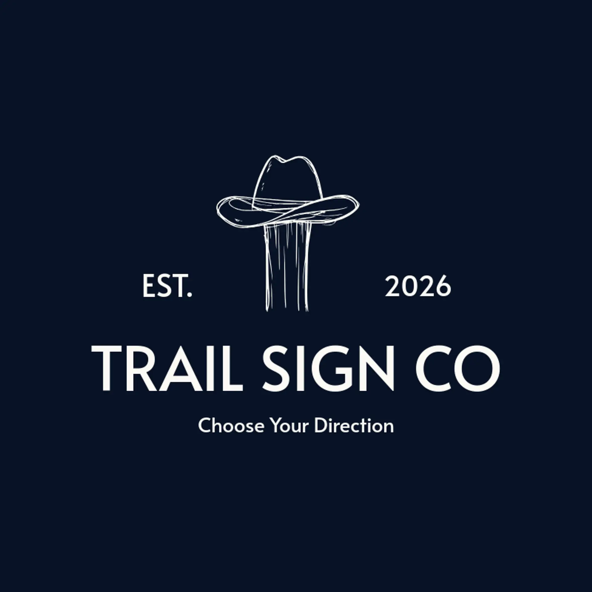 Trail Sign Co logo for cowboy