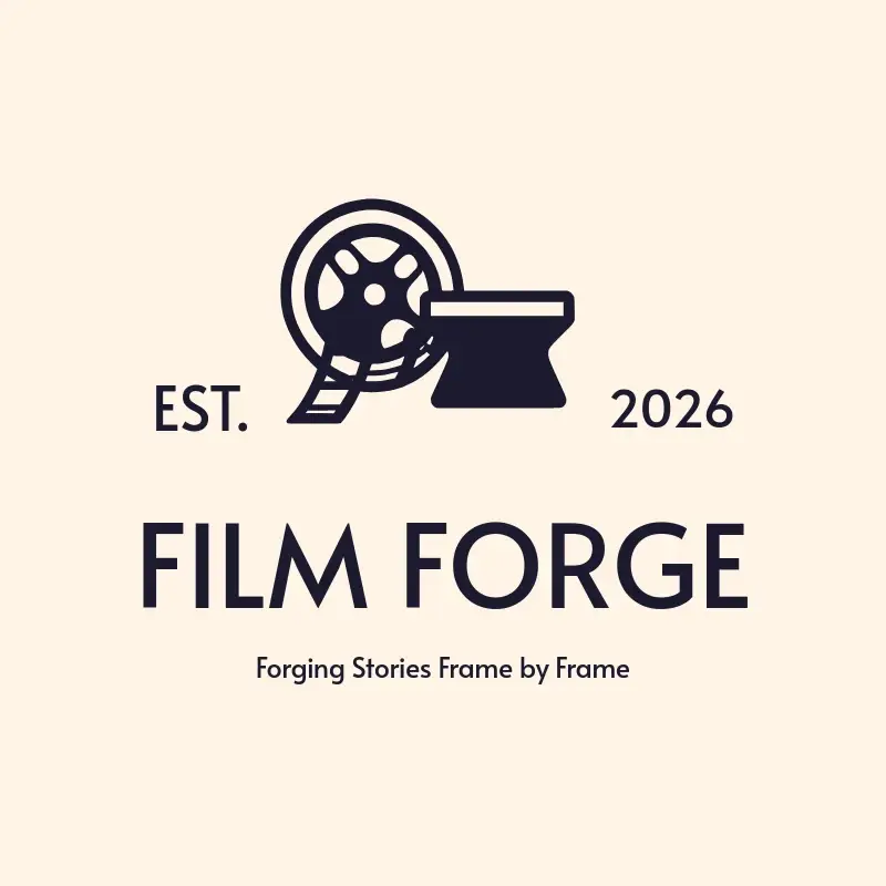 The movie name Film Forge as a branded logo with a single color icon