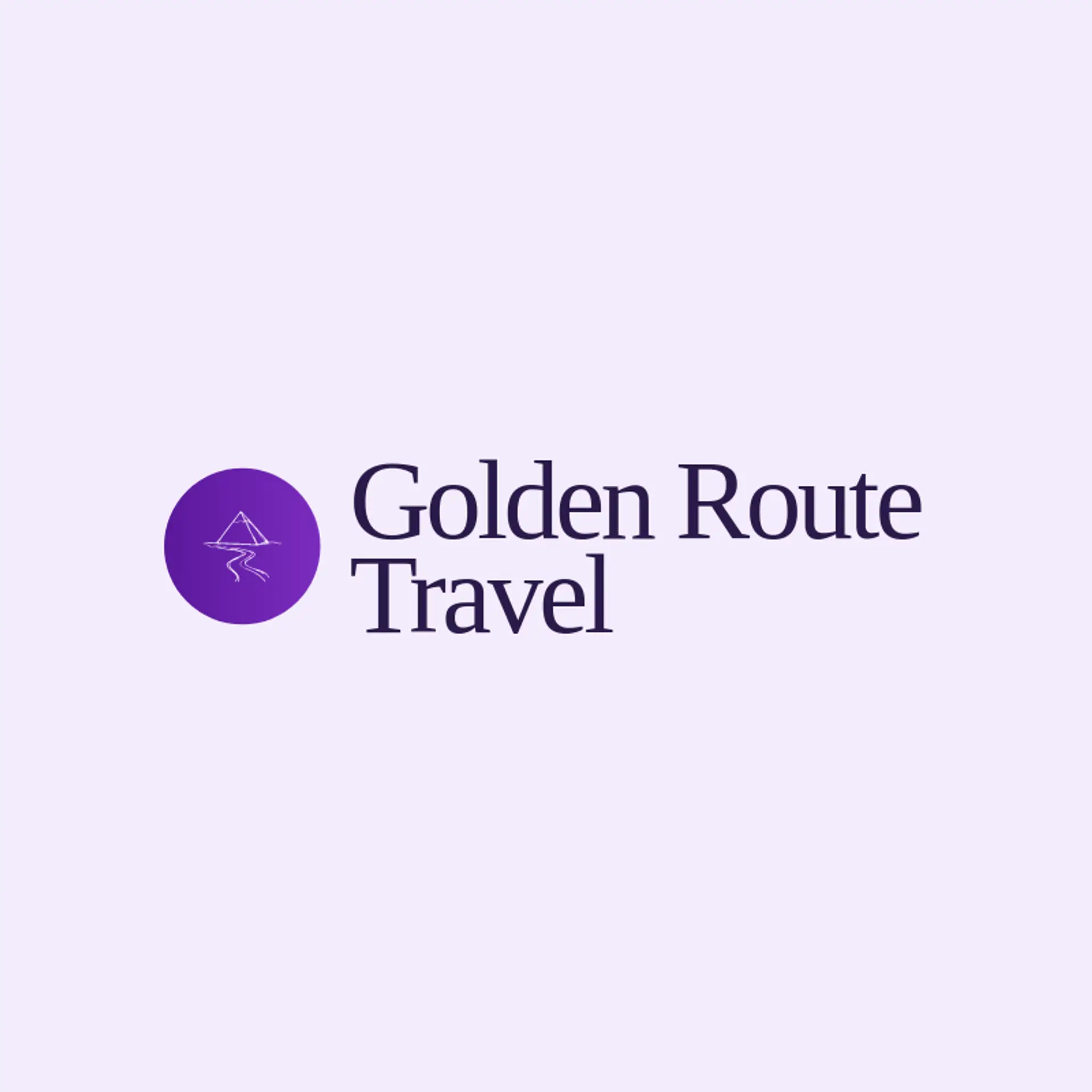 Golden Route Travel logo for pyramid