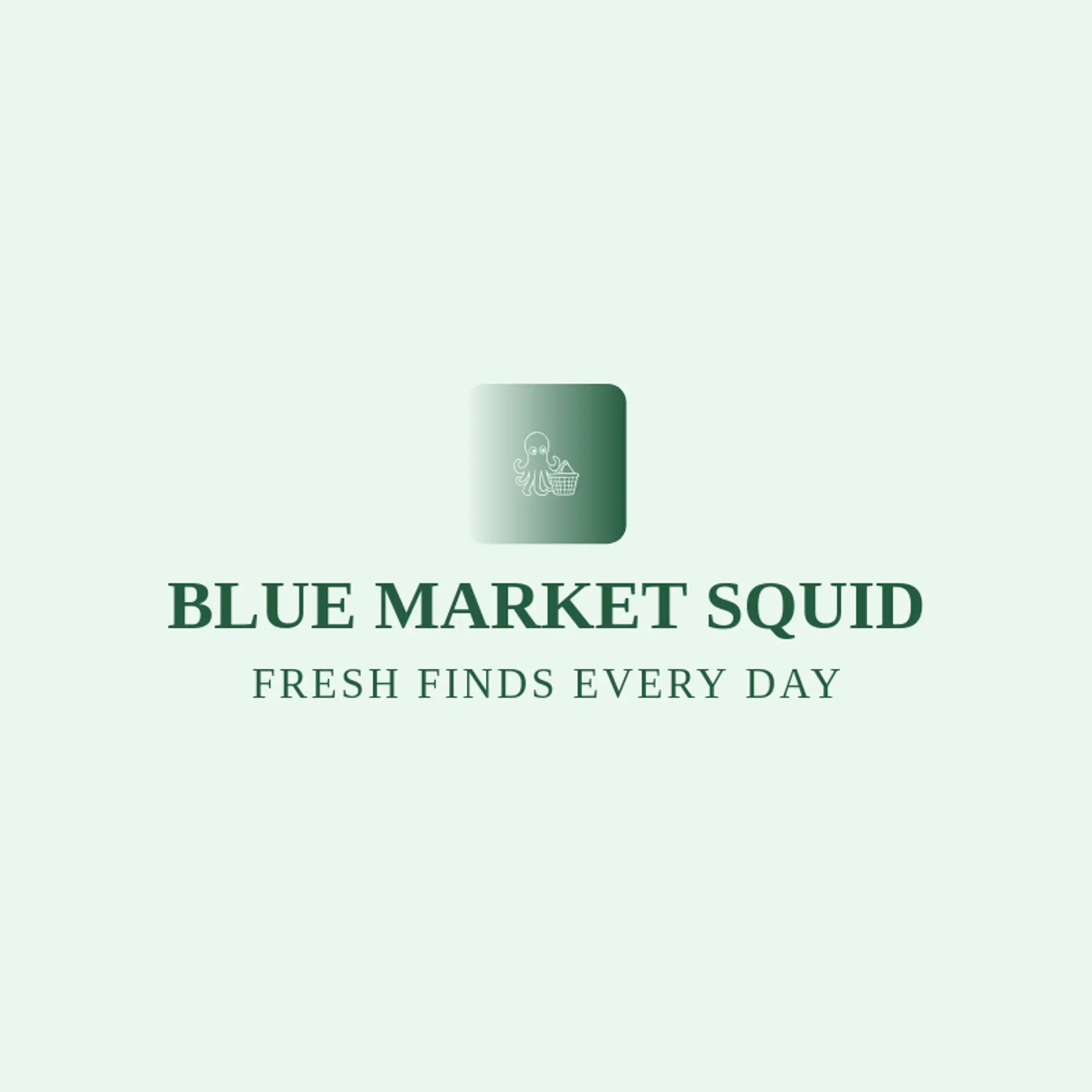 Blue Market Squid logo for squid