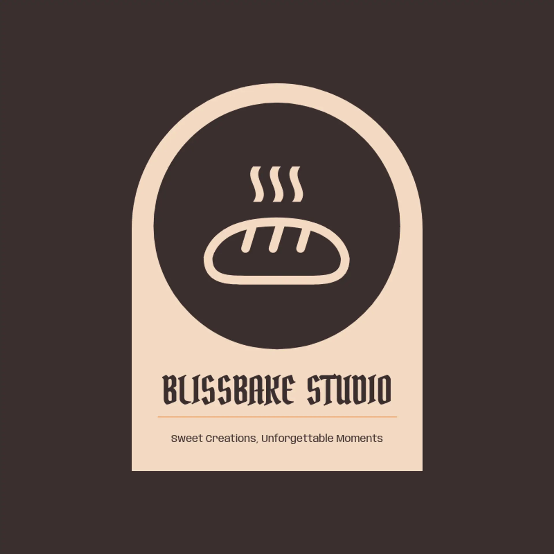 BlissBake Studio logo for creative bakery