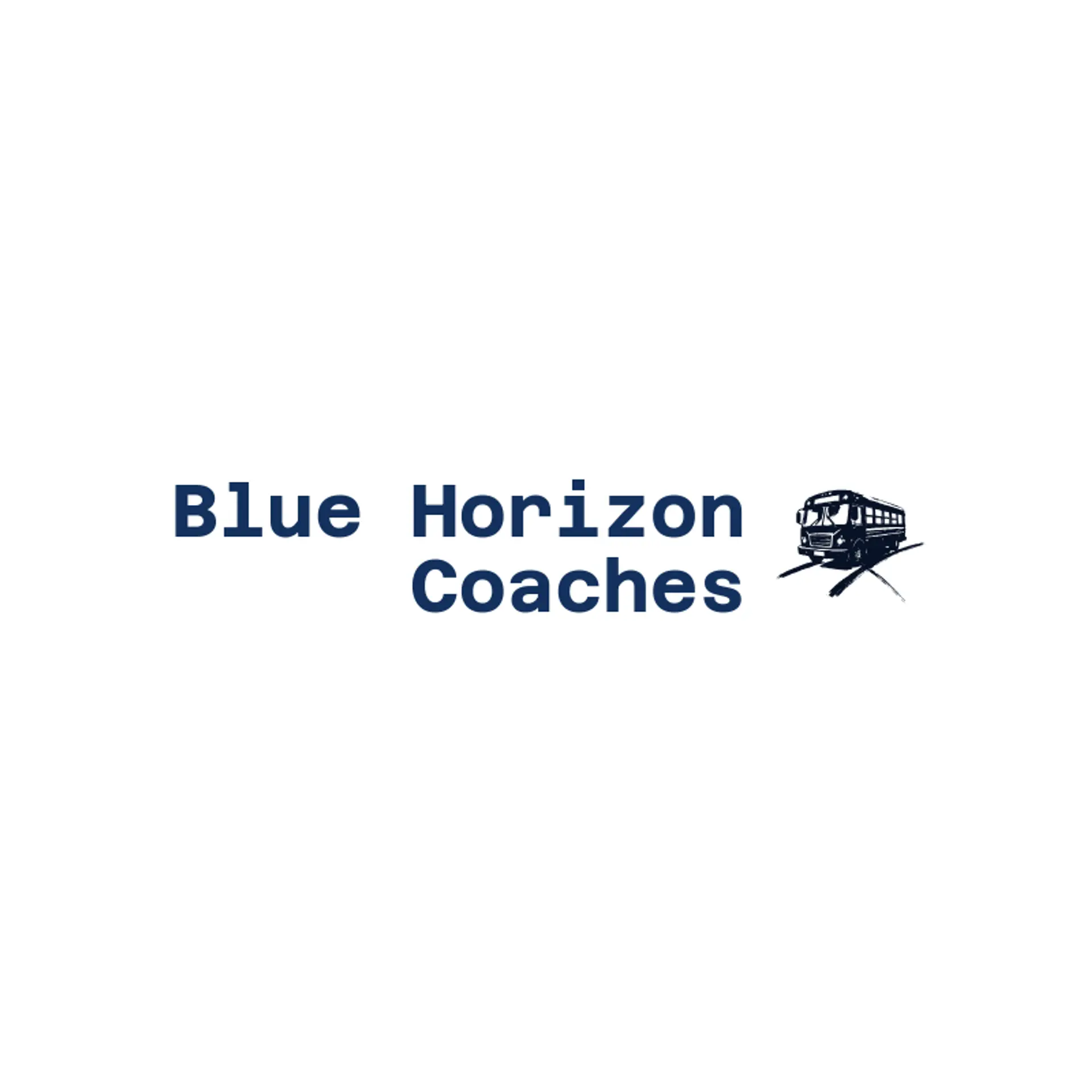 Blue Horizon Coaches logo for school bus