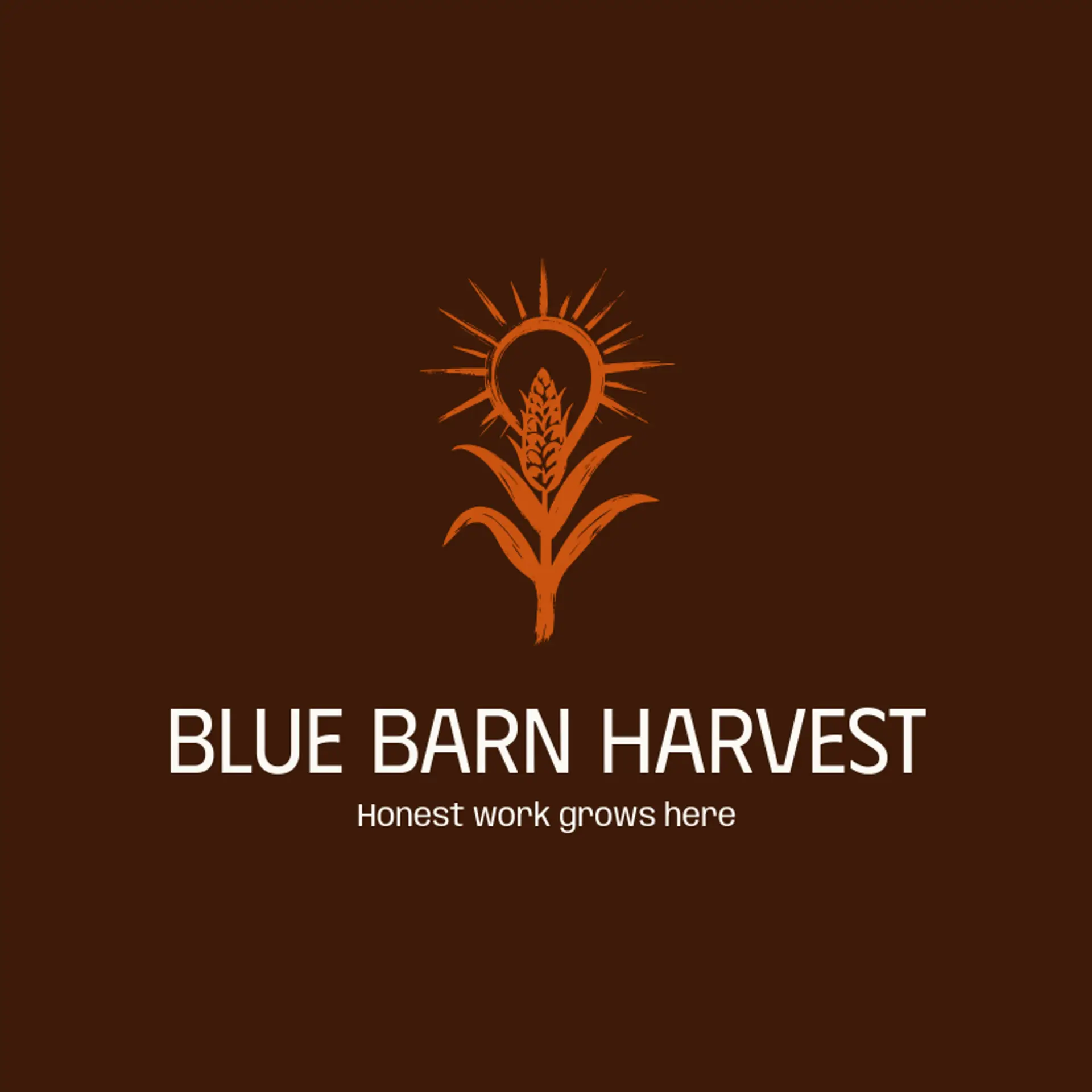 Blue Barn Harvest logo for farm