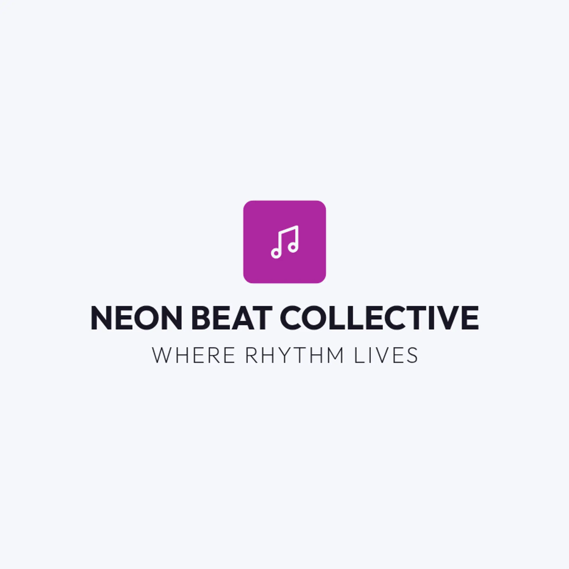 Neon Beat Collective logo for house music