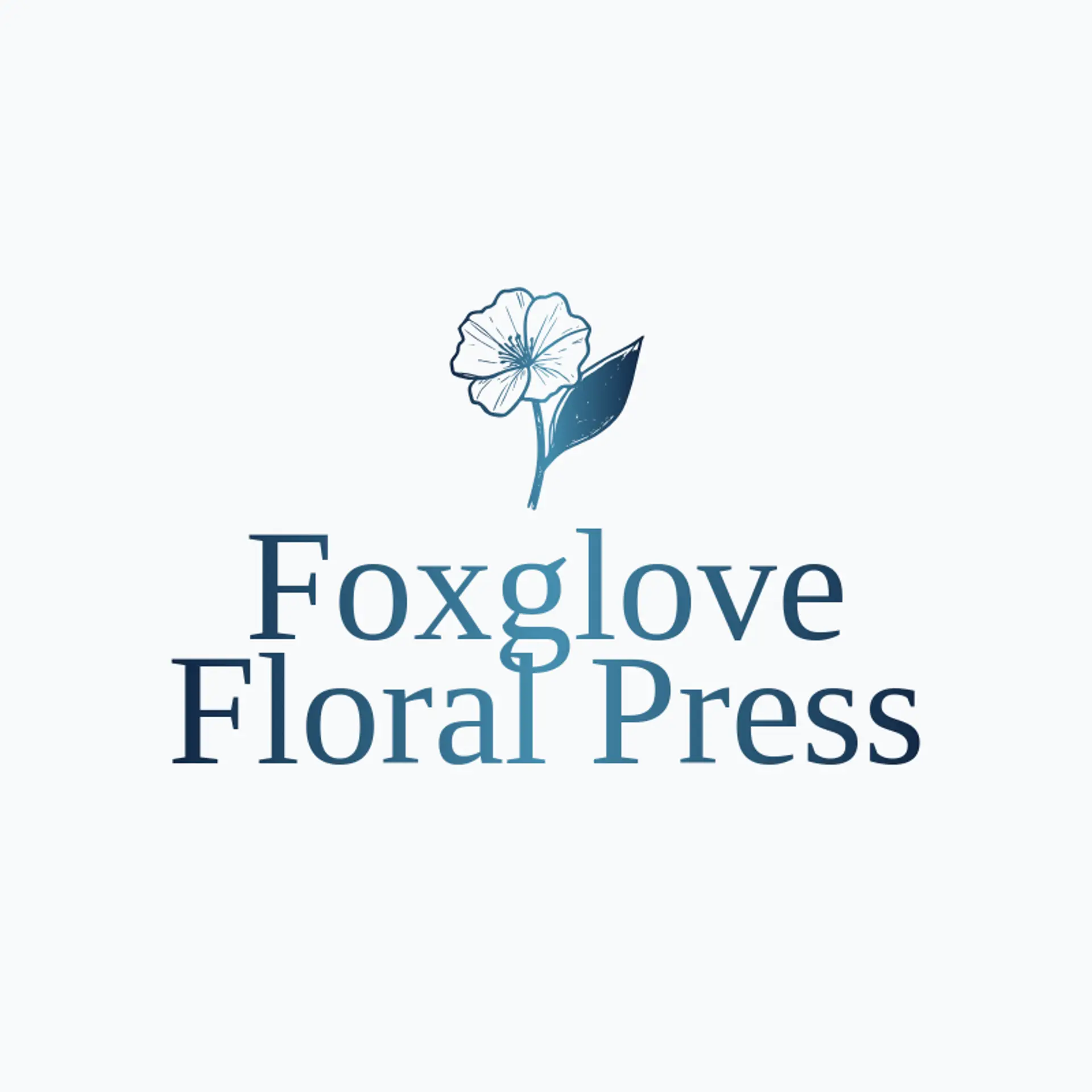 Foxglove Floral Press logo for handmade