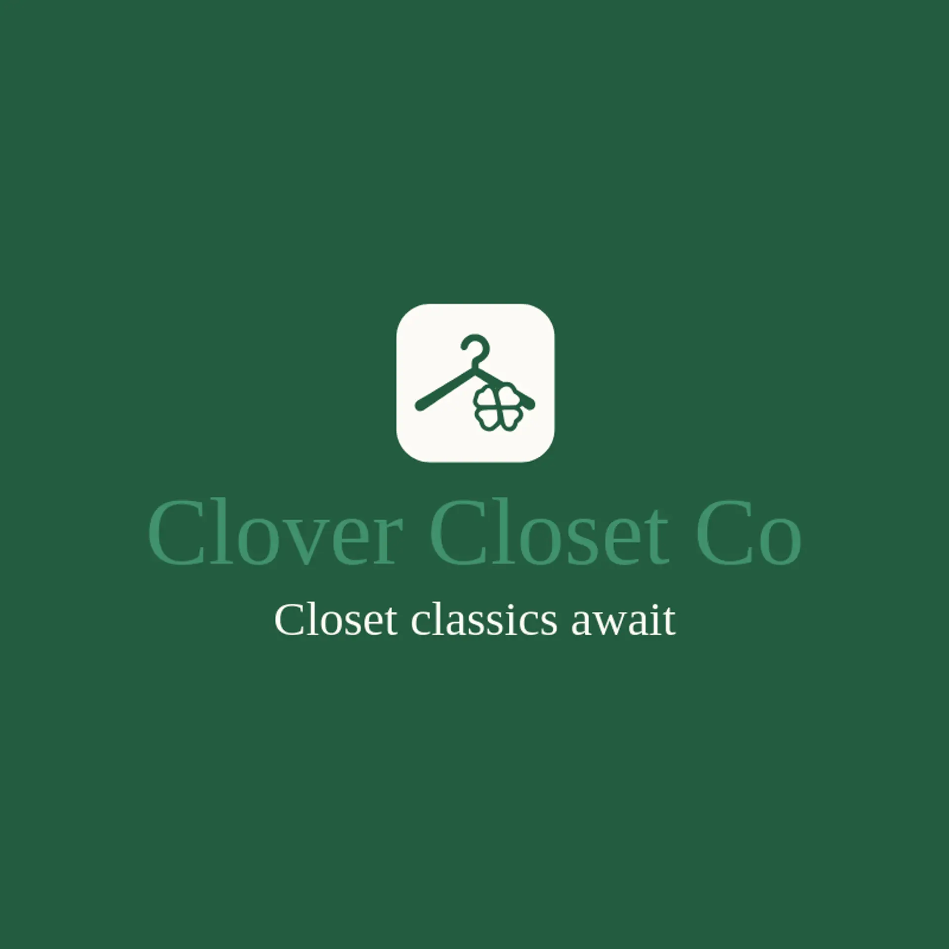 Clover Closet Co logo for hanger