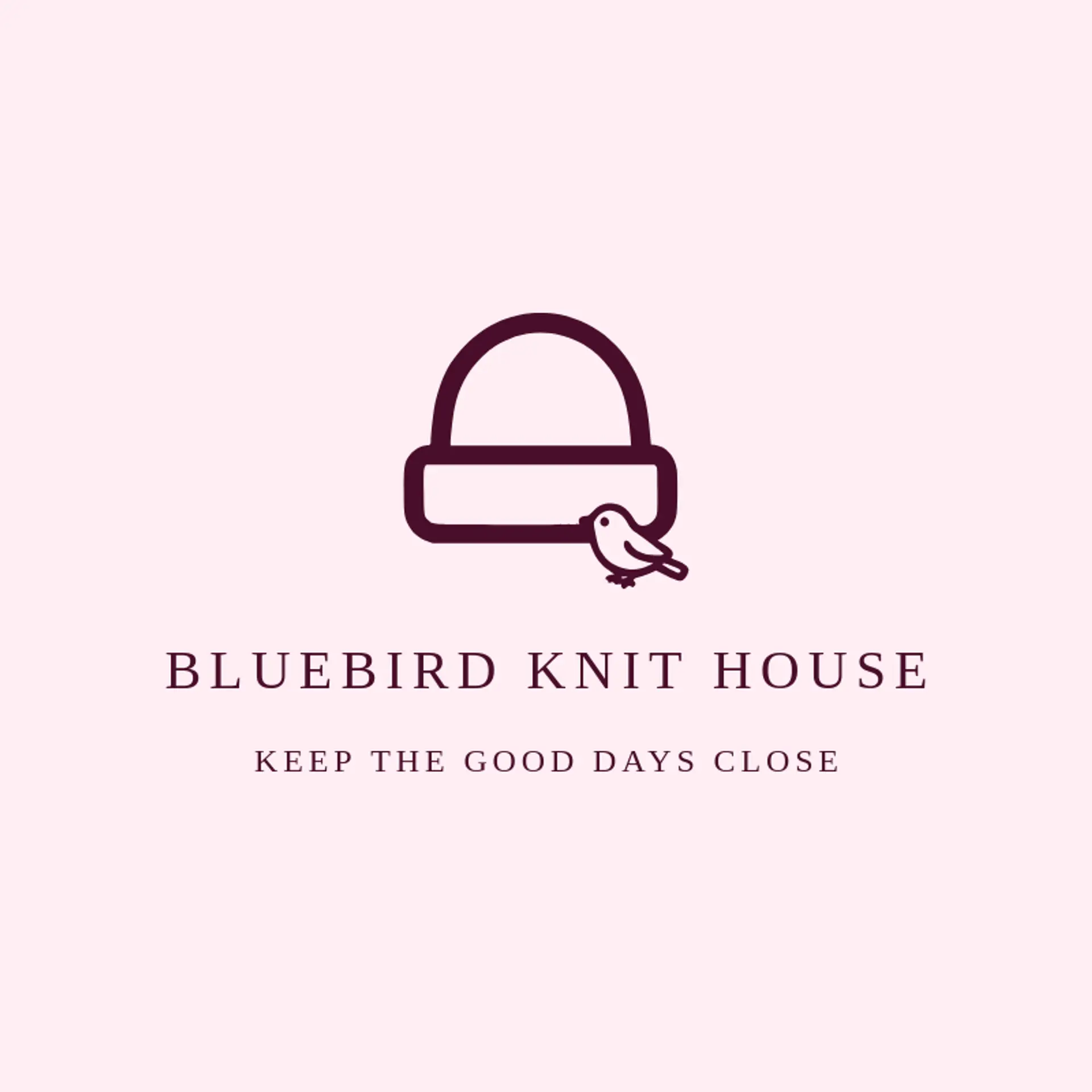 Bluebird Knit House logo for beanie
