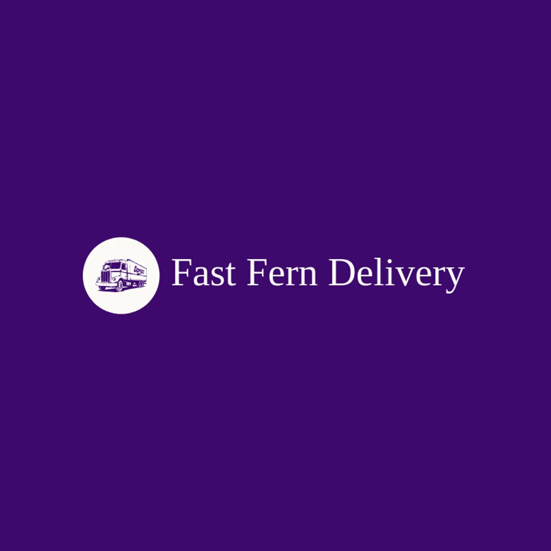 Fast Fern Delivery logo for express