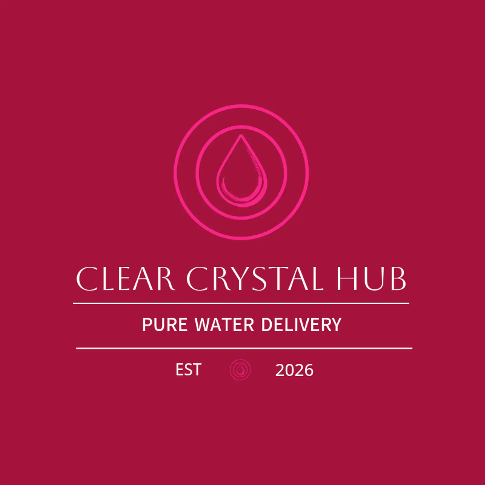 Clear Crystal Hub logo for water refilling station