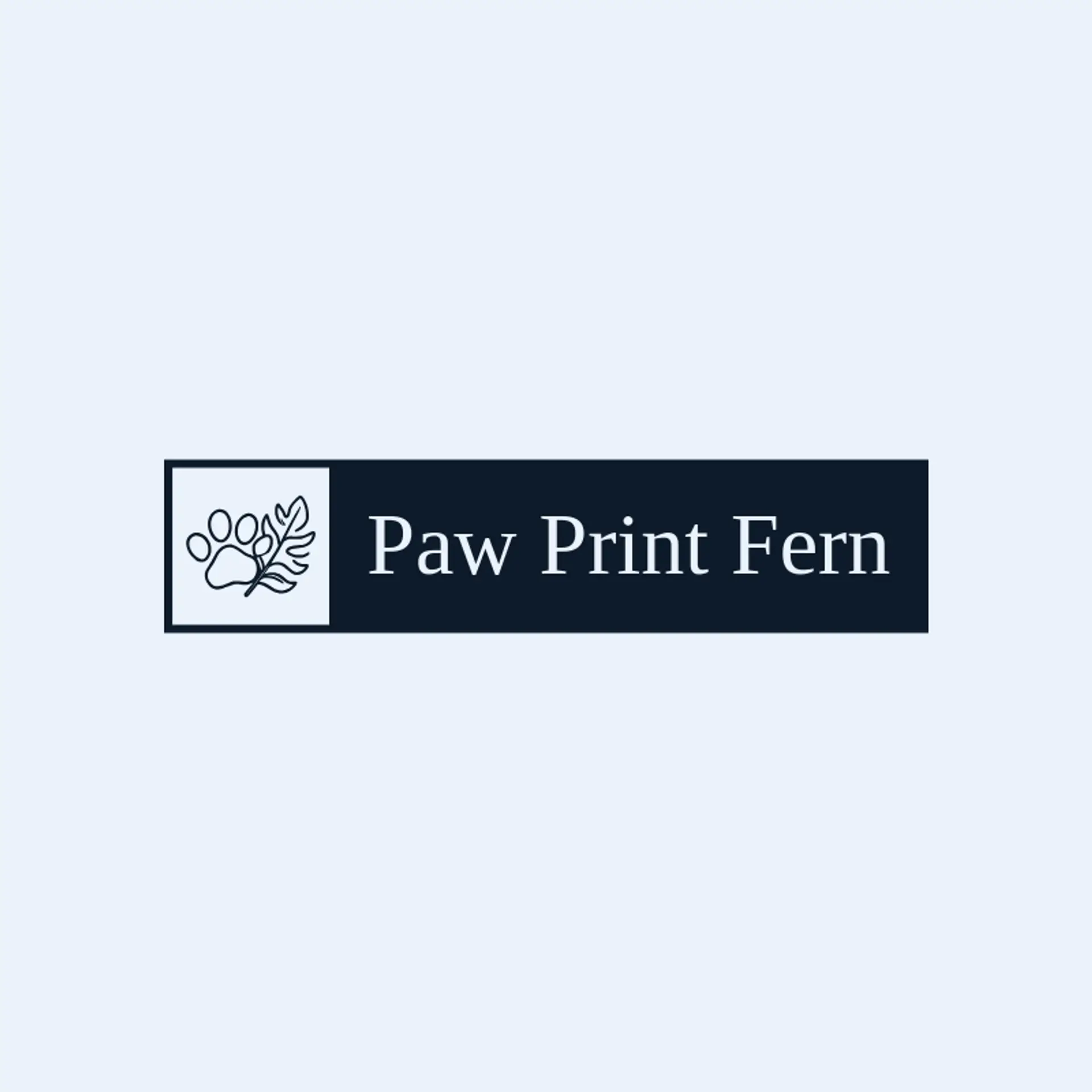 Paw Print Fern logo for paw print