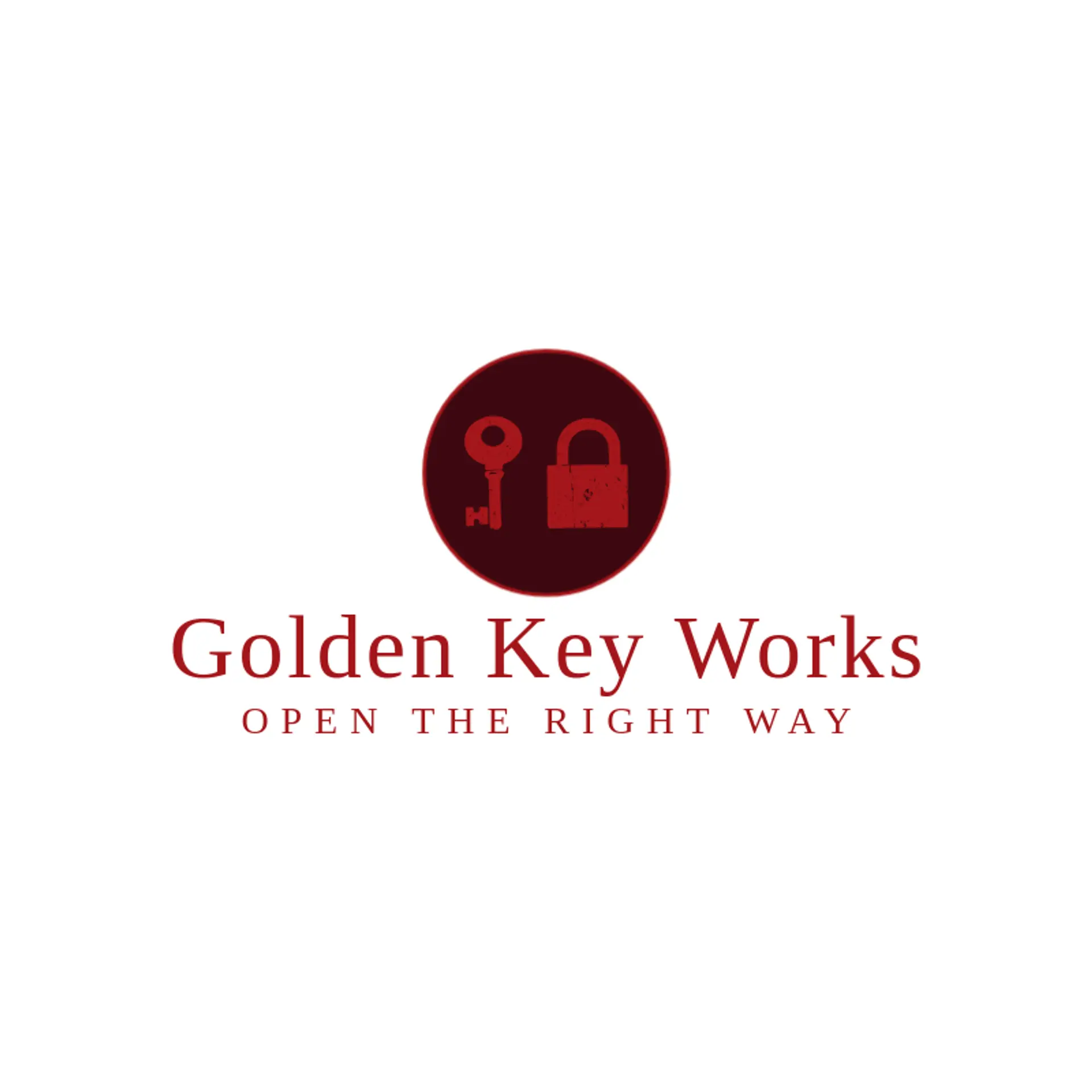 Golden Key Works logo for lock