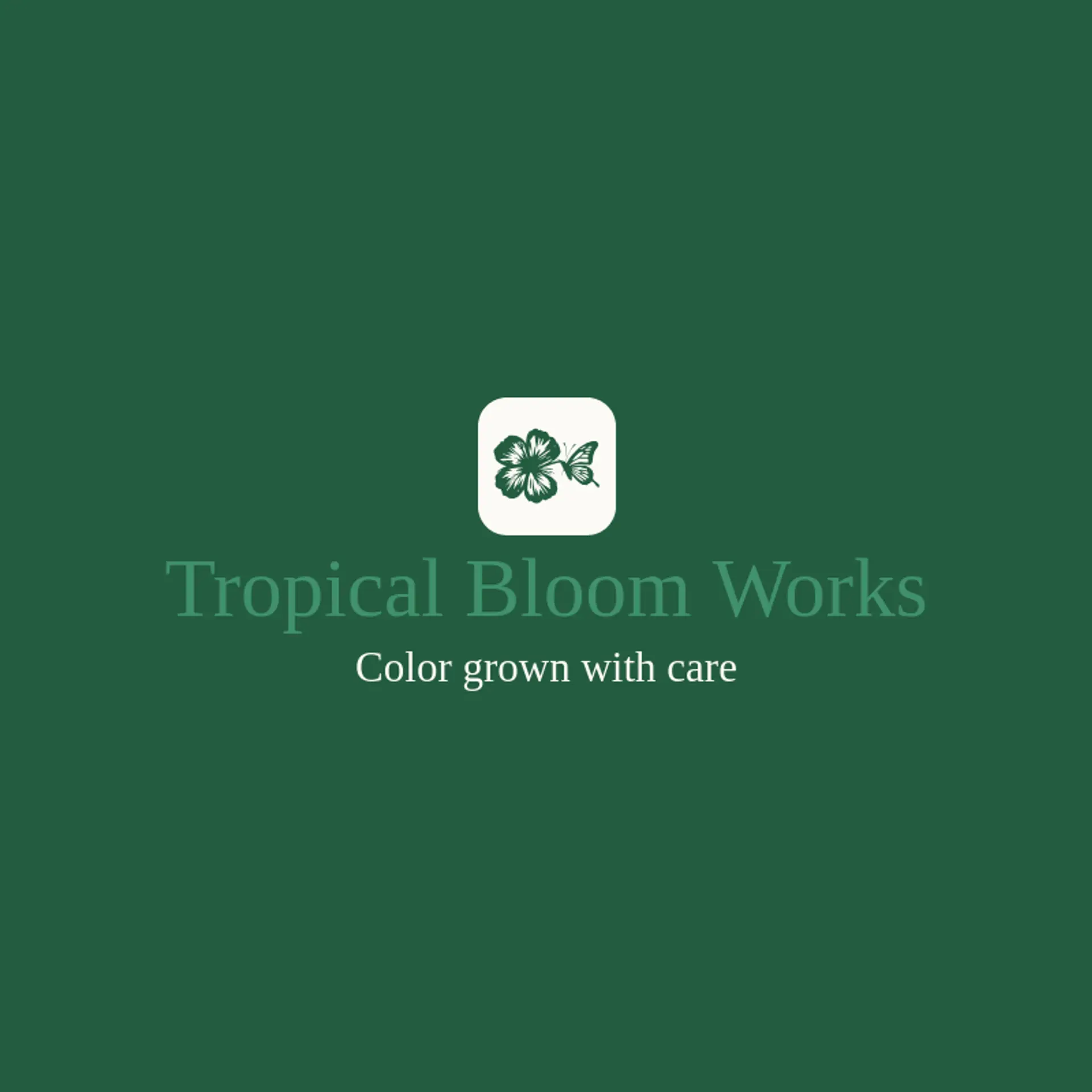 Tropical Bloom Works logo for hibiscus