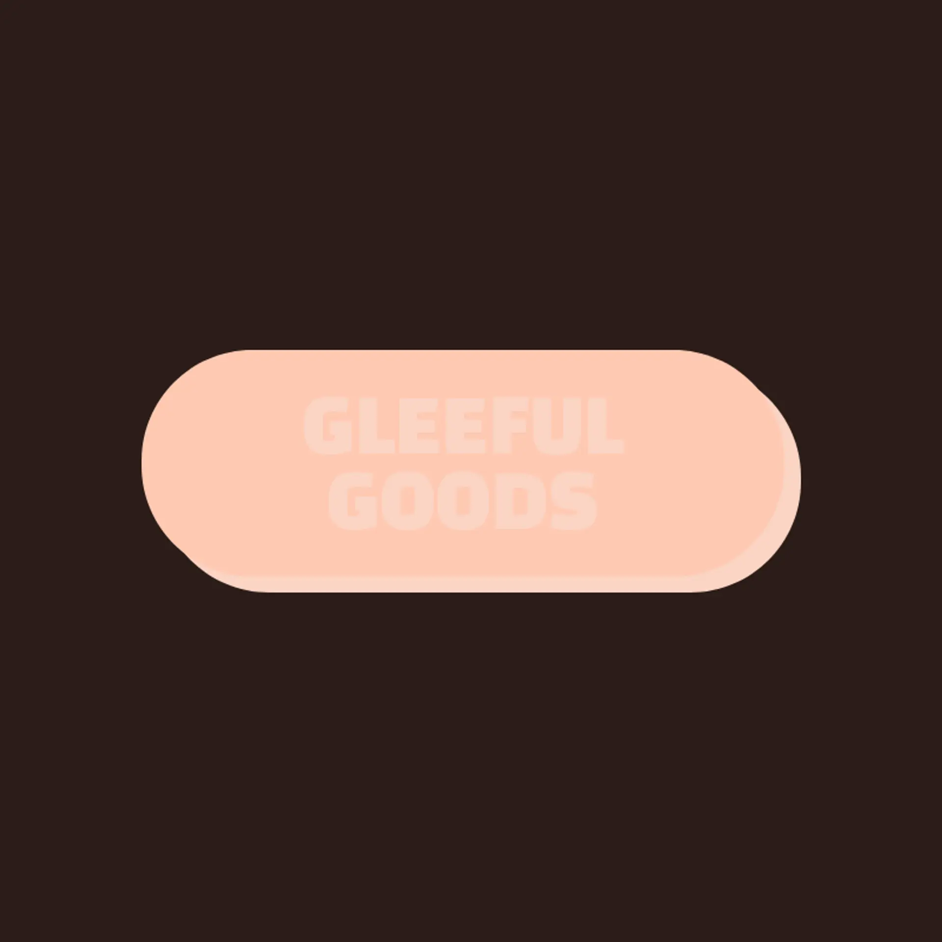 Gleeful Goods logo for cupcake bakery