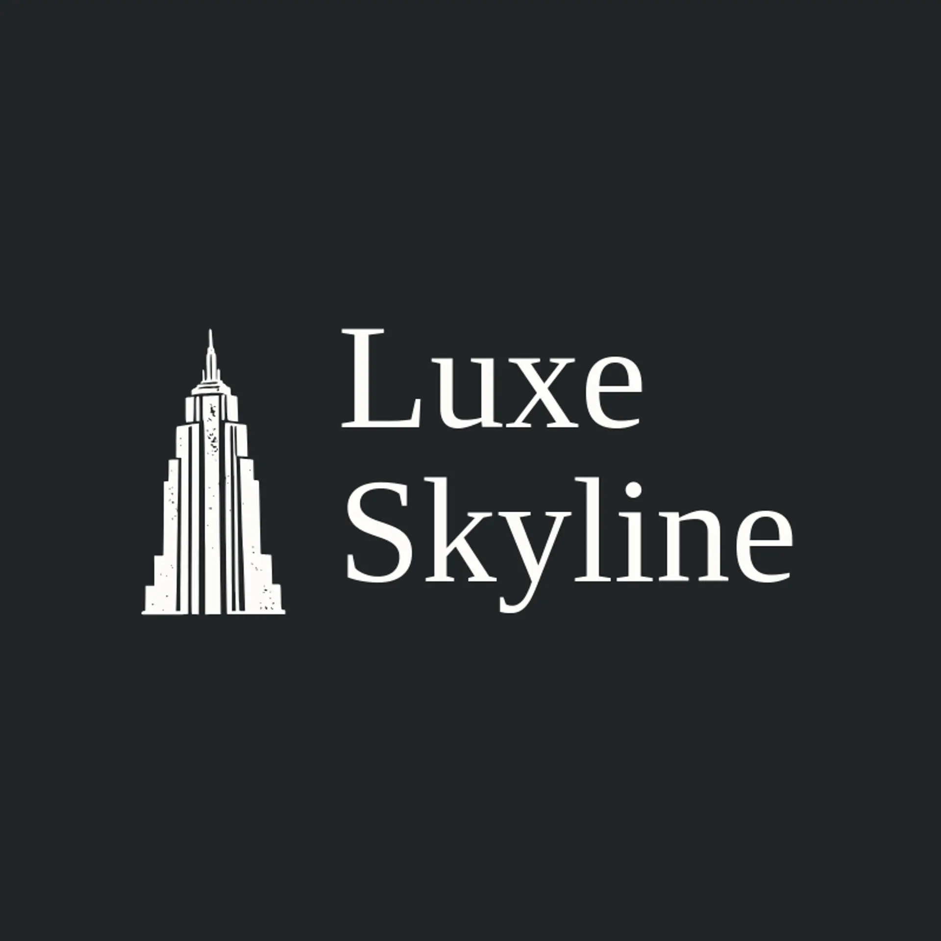 Luxe Skyline logo for art deco