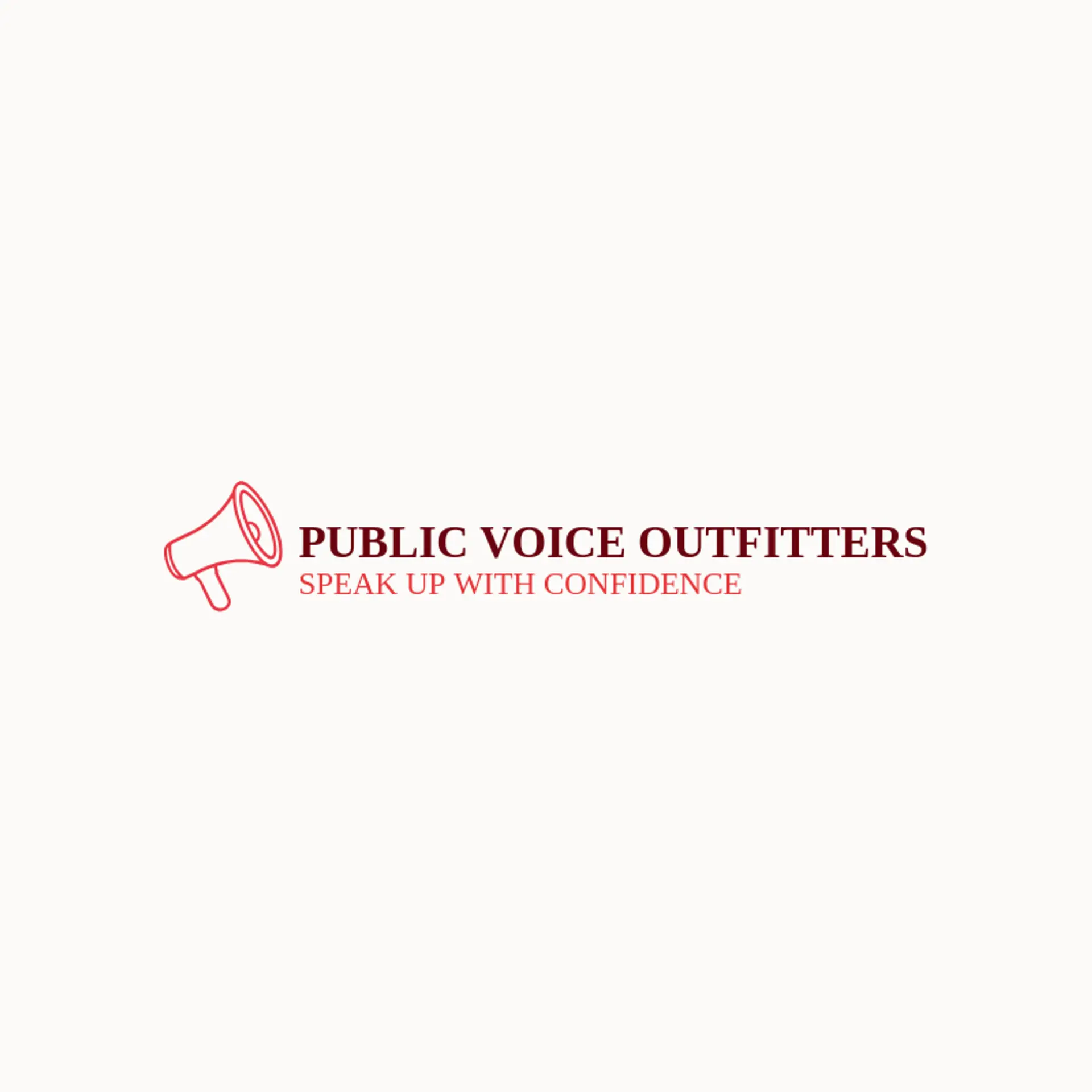 Public Voice Outfitters logo for megaphone