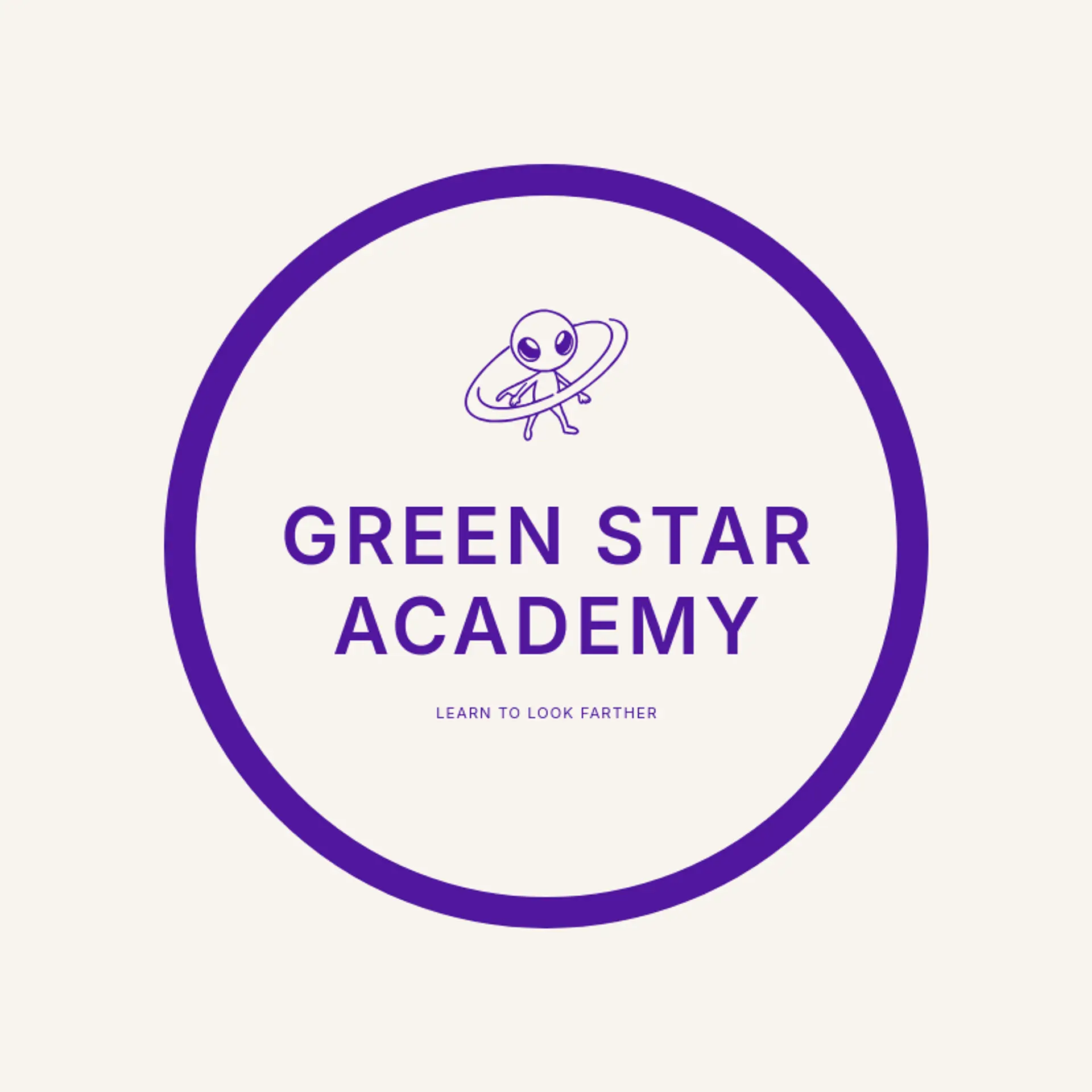 Green Star Academy logo for alien