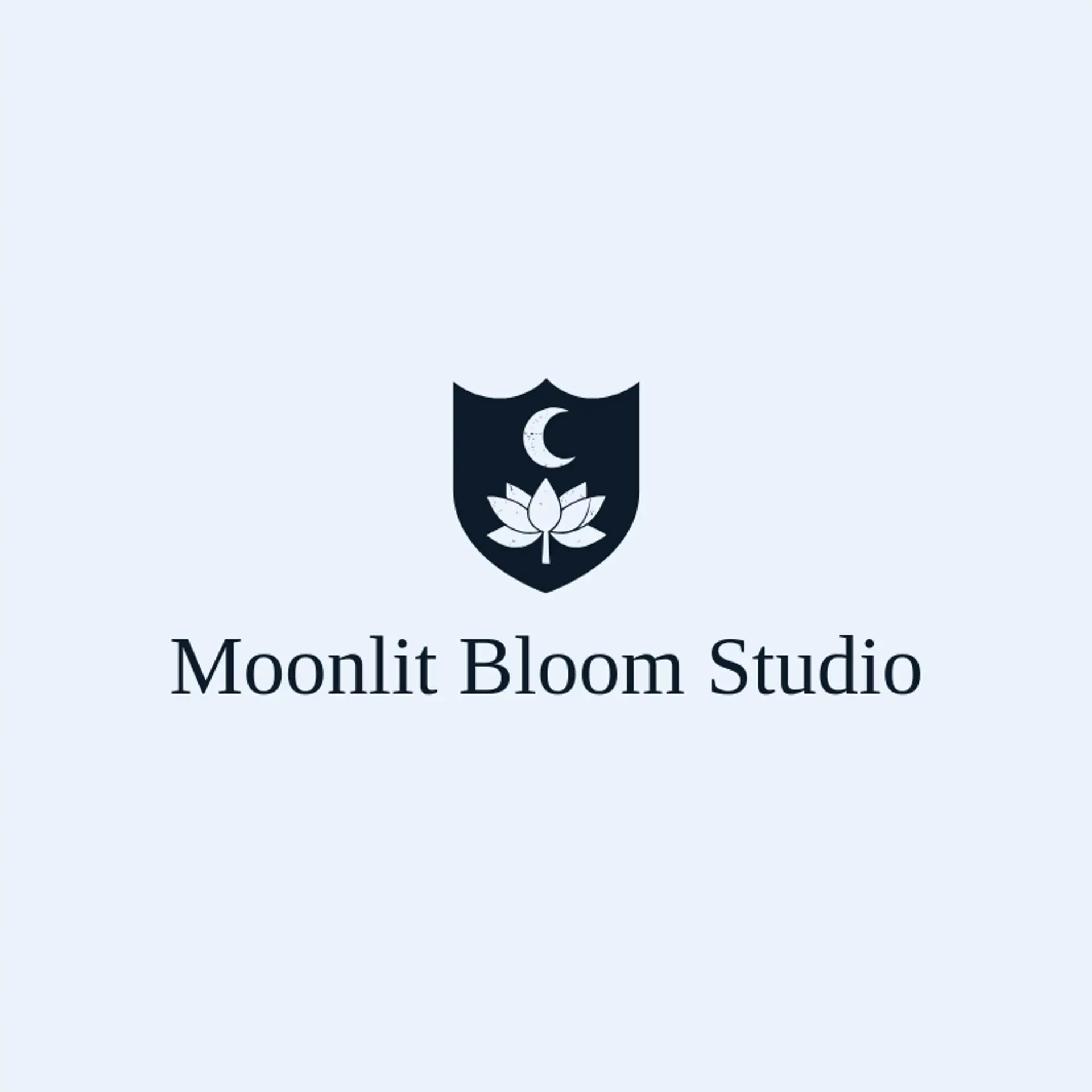 Moonlit Bloom Studio logo for lotus flower