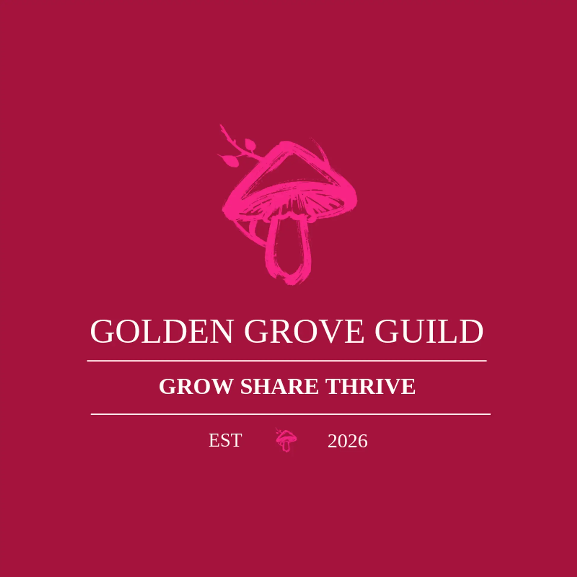 Golden Grove Guild logo for mushroom