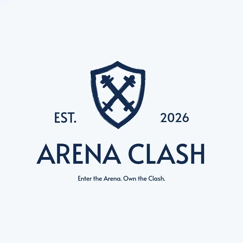 The Twitch name Arena Clash as a branded logo with a single color icon