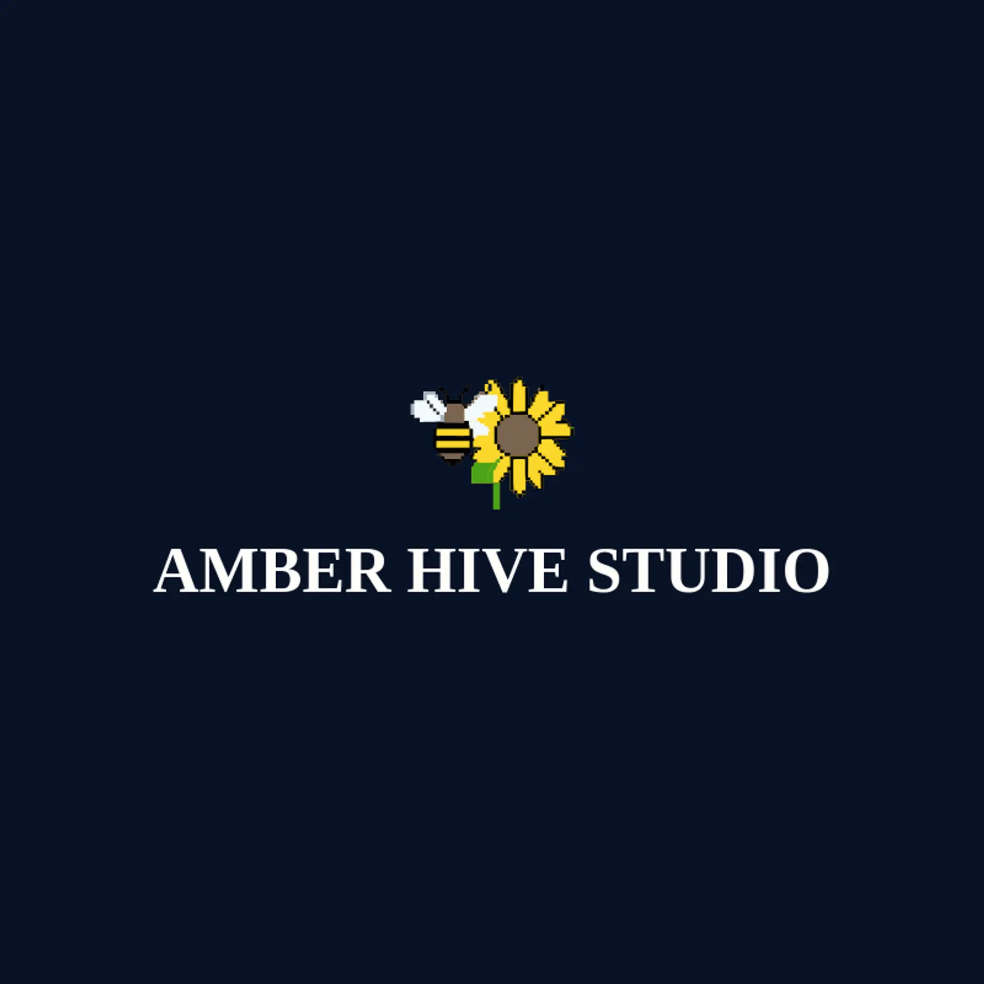 Amber Hive Studio logo for honey bee