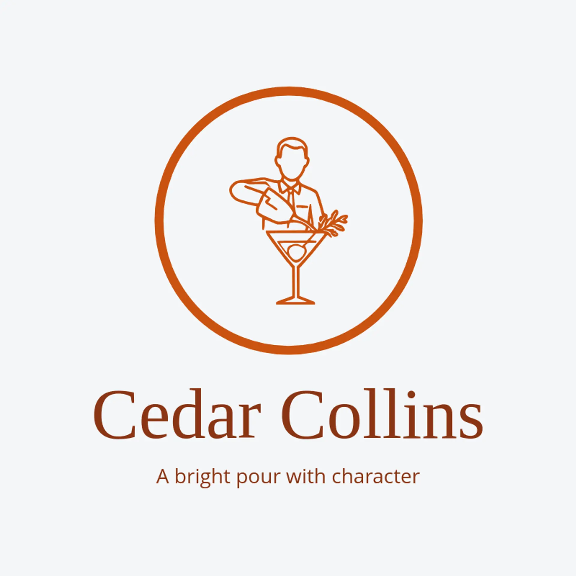 Cedar Collins logo for bartender