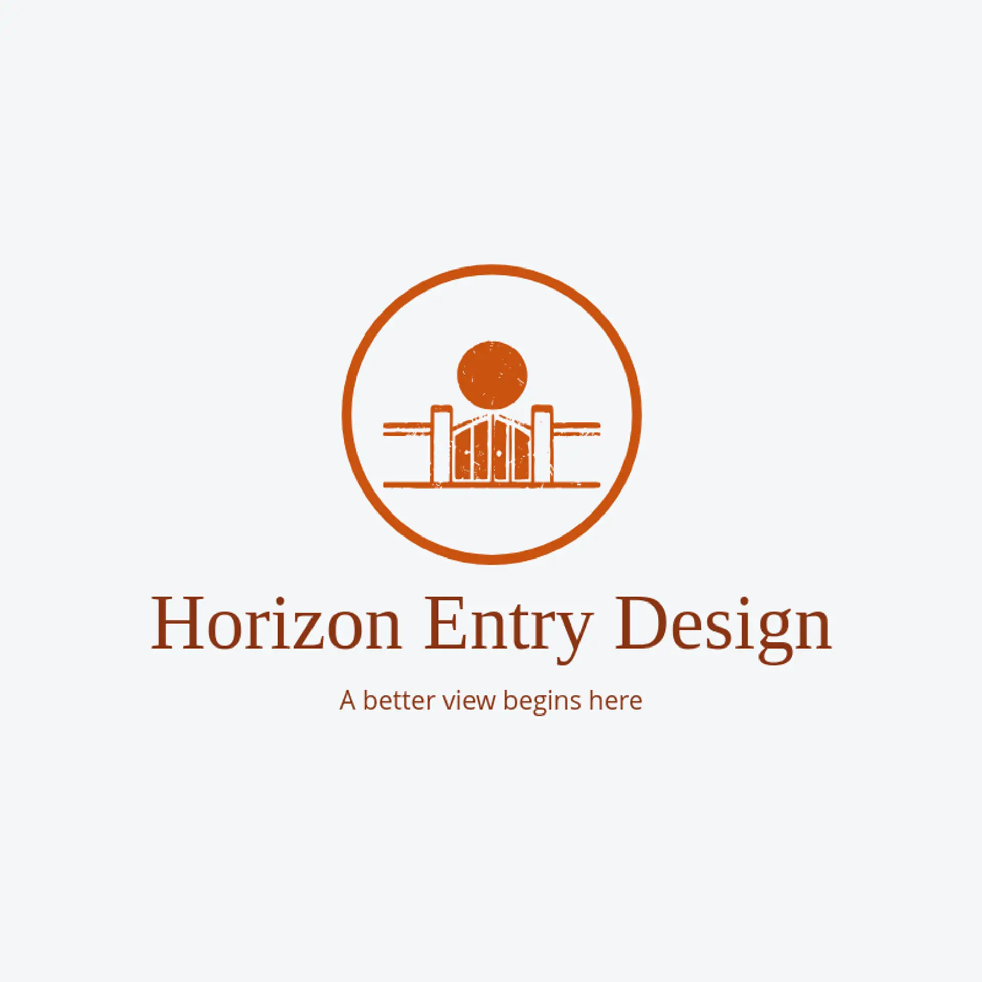 Horizon Entry Design logo for gate