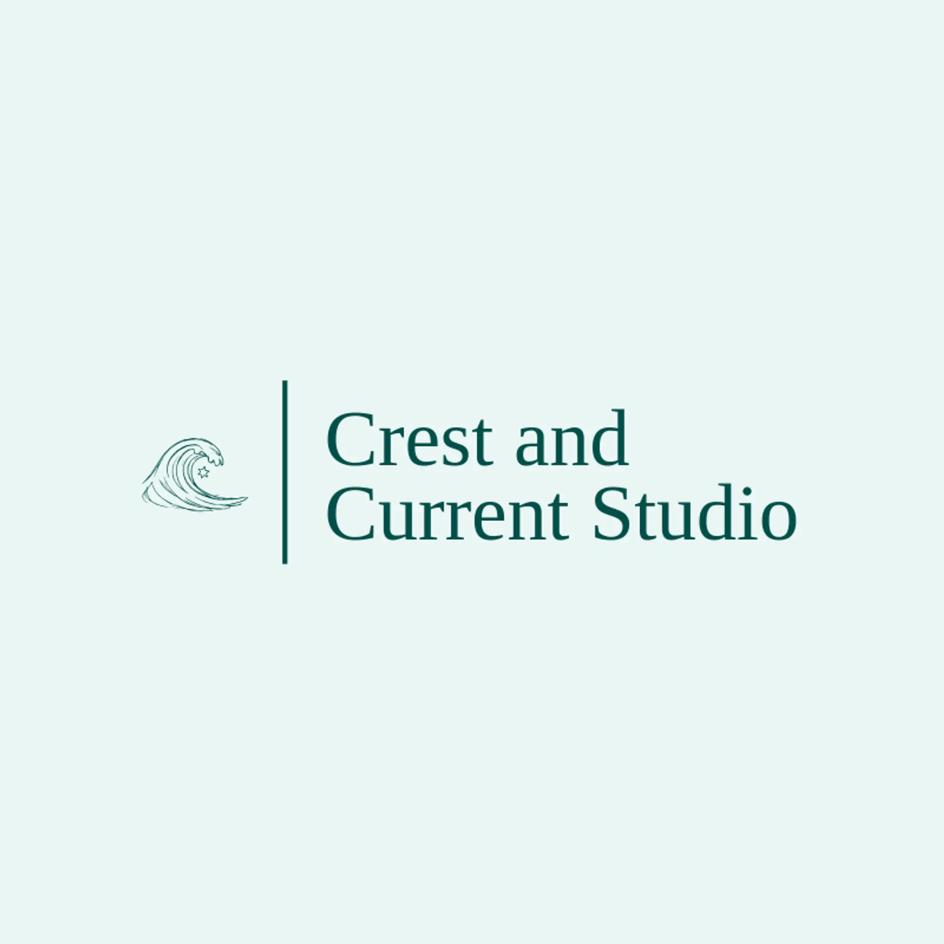 Crest and Current Studio logo for tsunami