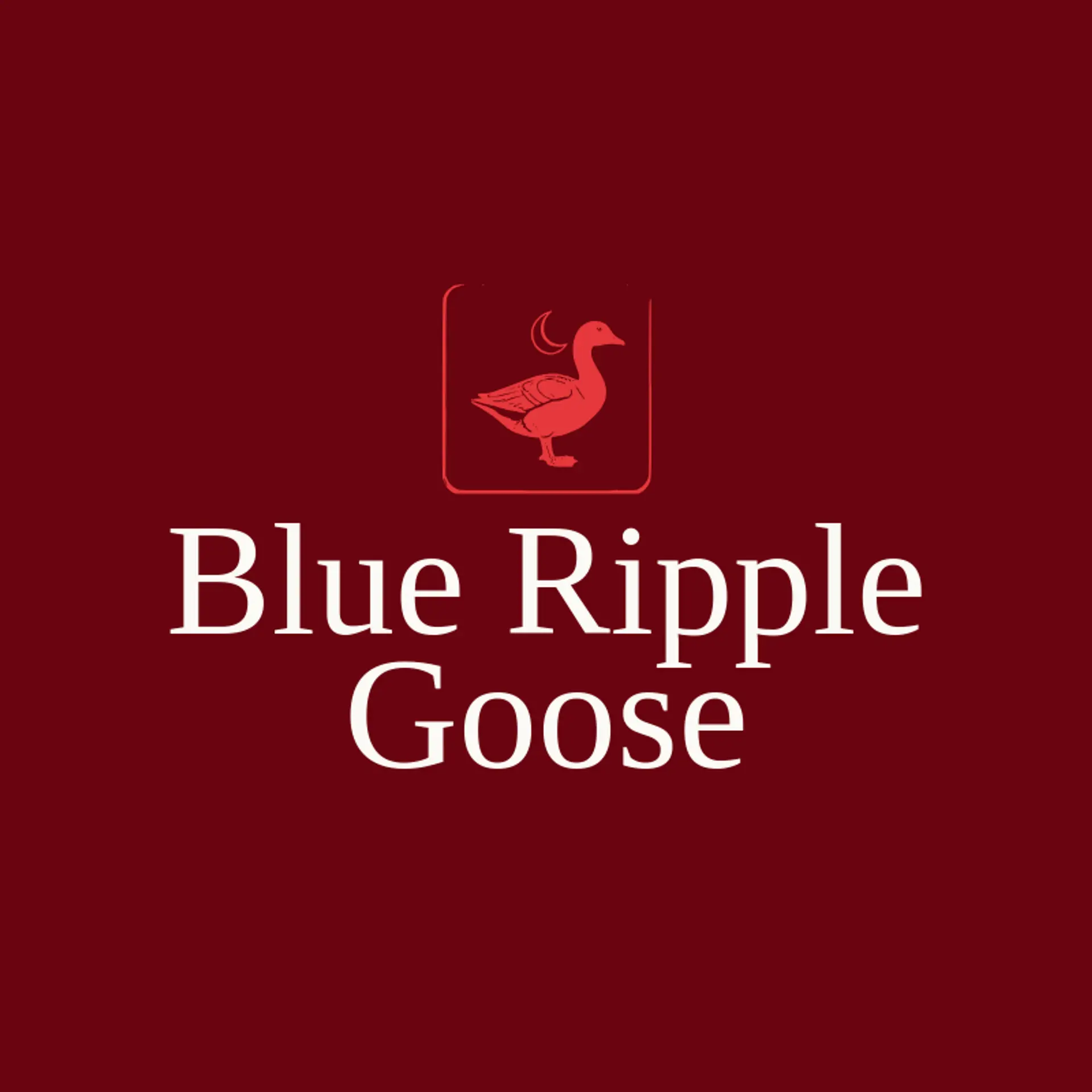 Blue Ripple Goose logo for goose