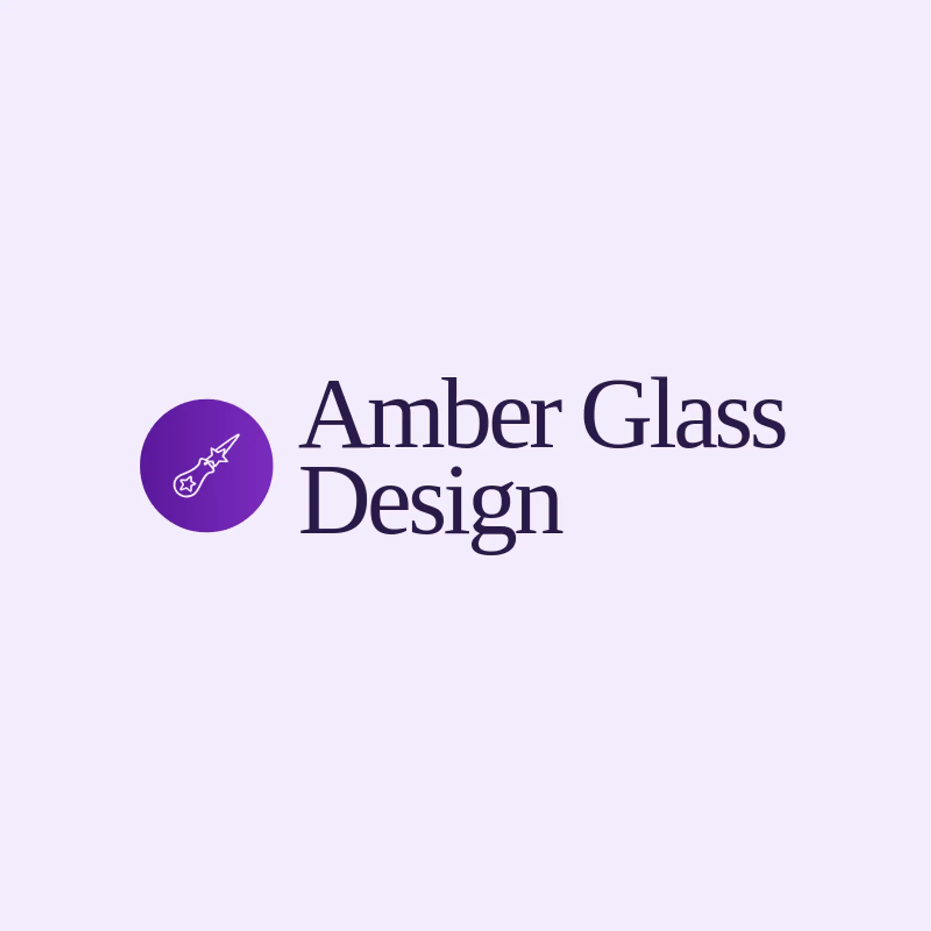 Amber Glass Design logo for artistic