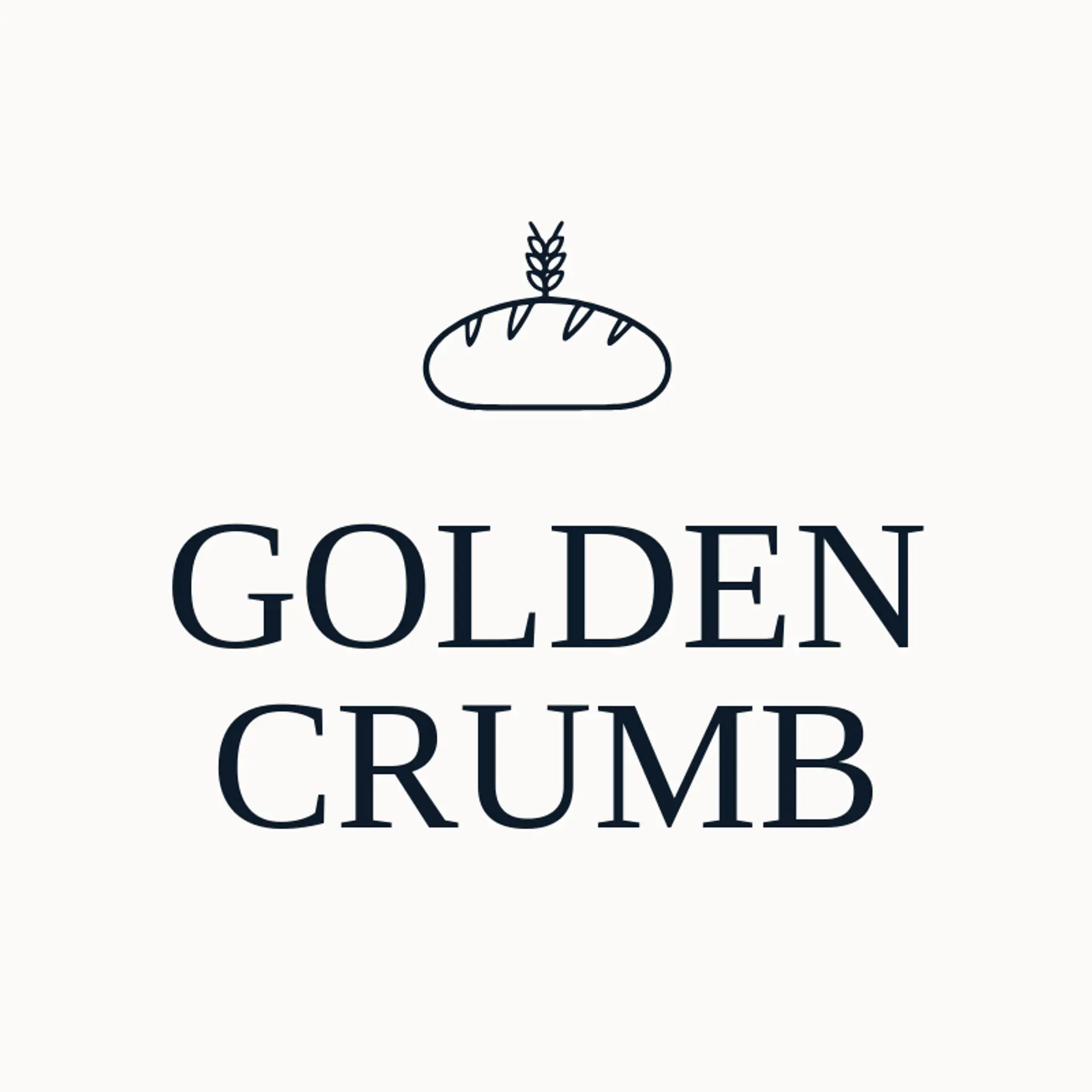 Golden Crumb logo for foodie