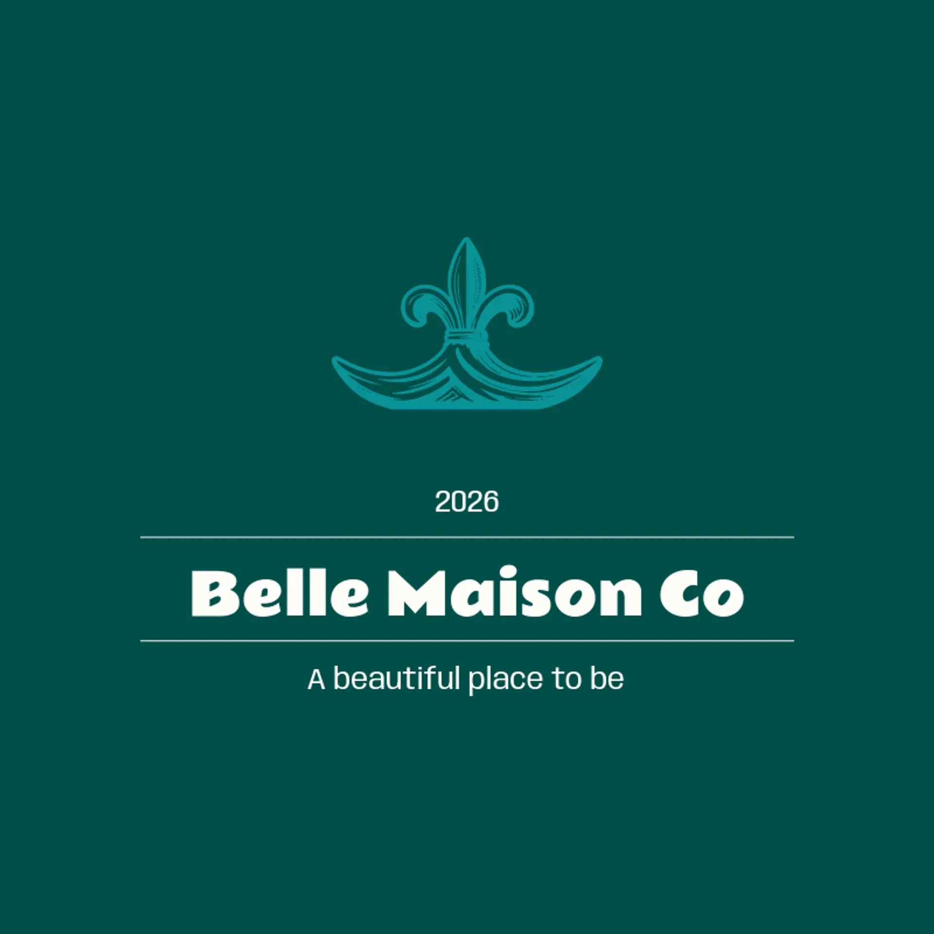Belle Maison Co logo for fleur de lis