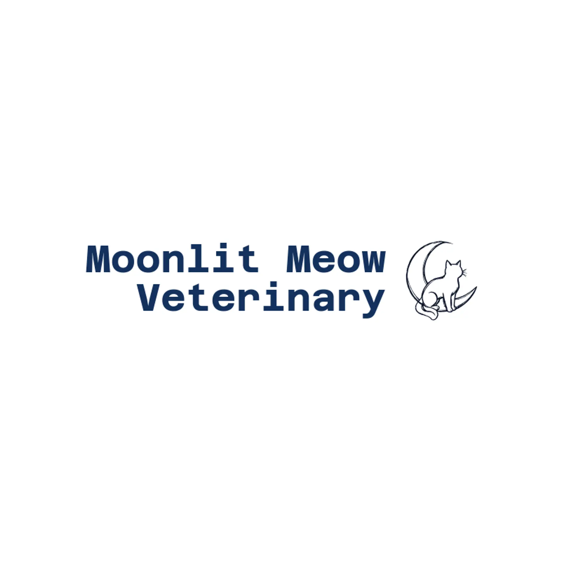 Moonlit Meow Veterinary logo for veterinary