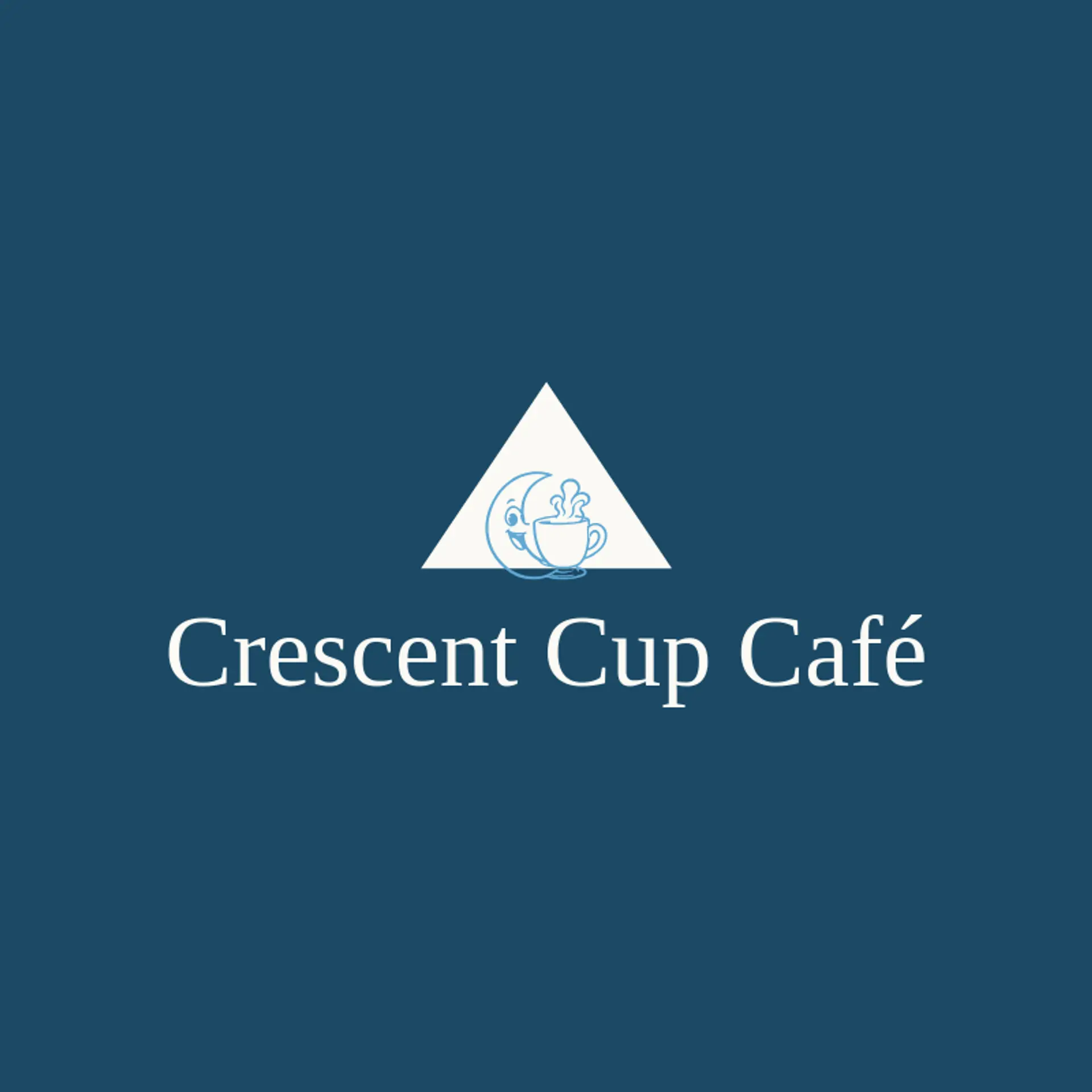 Crescent Cup Café logo for coffee cup