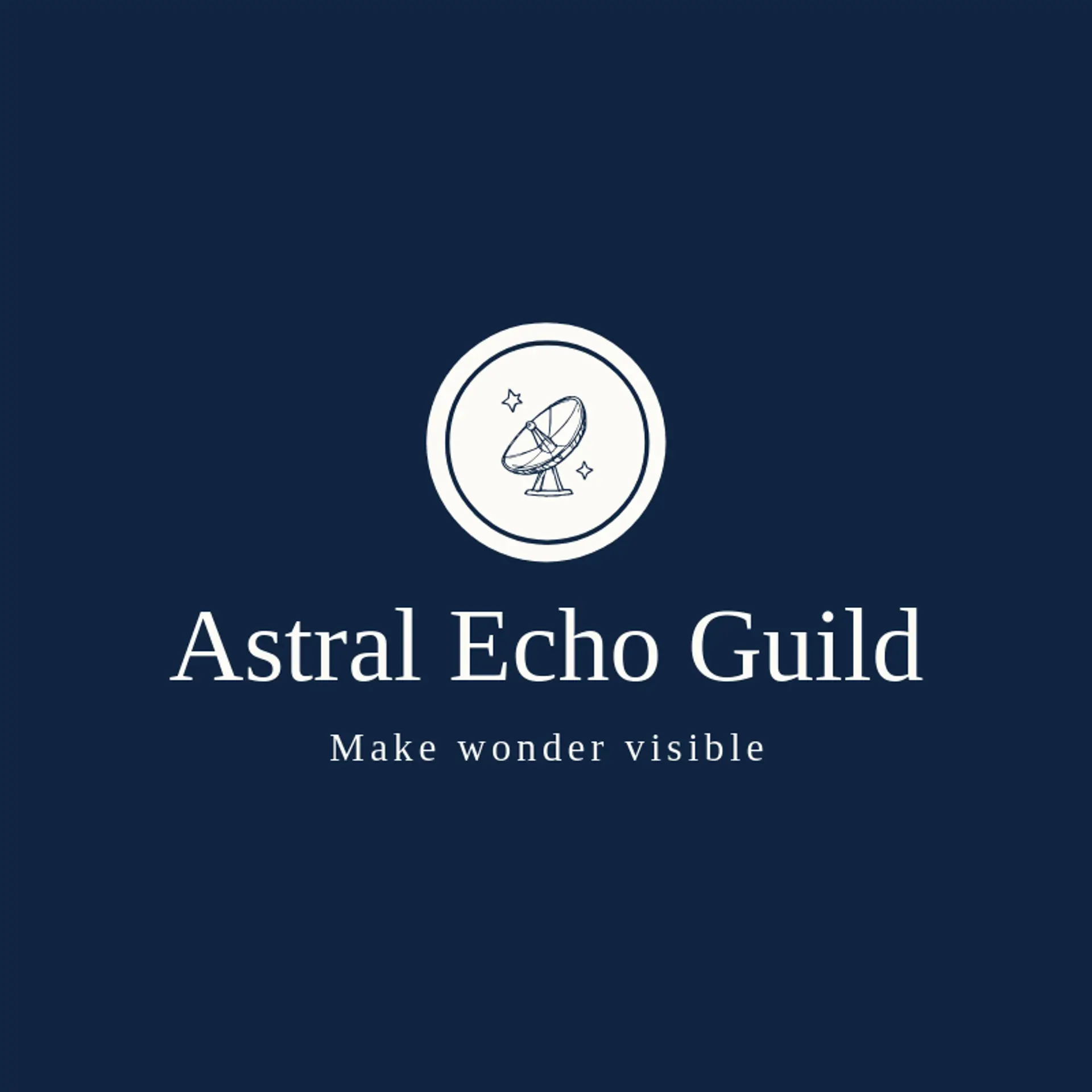 Astral Echo Guild logo for sci fi