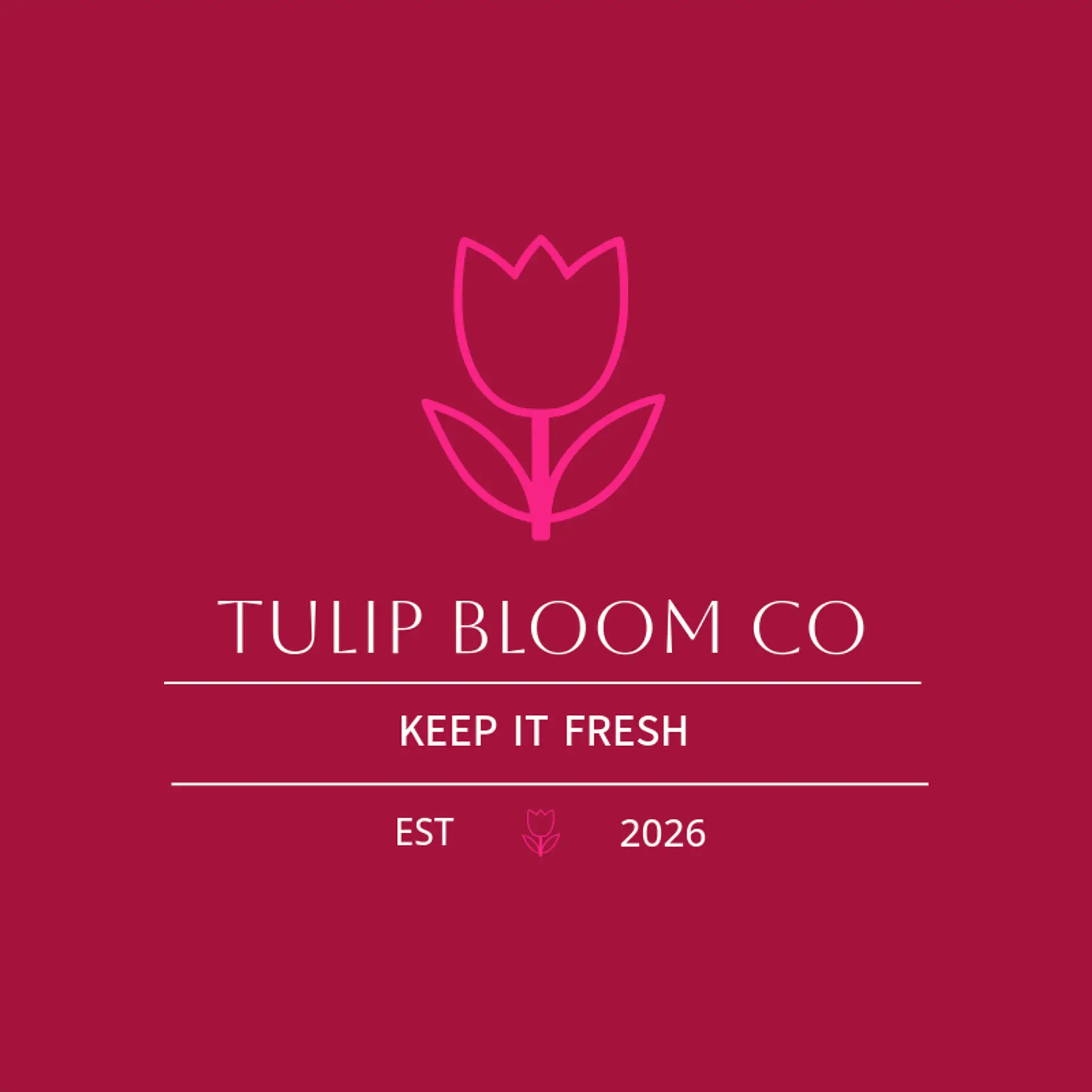 Tulip Bloom Co logo for flower