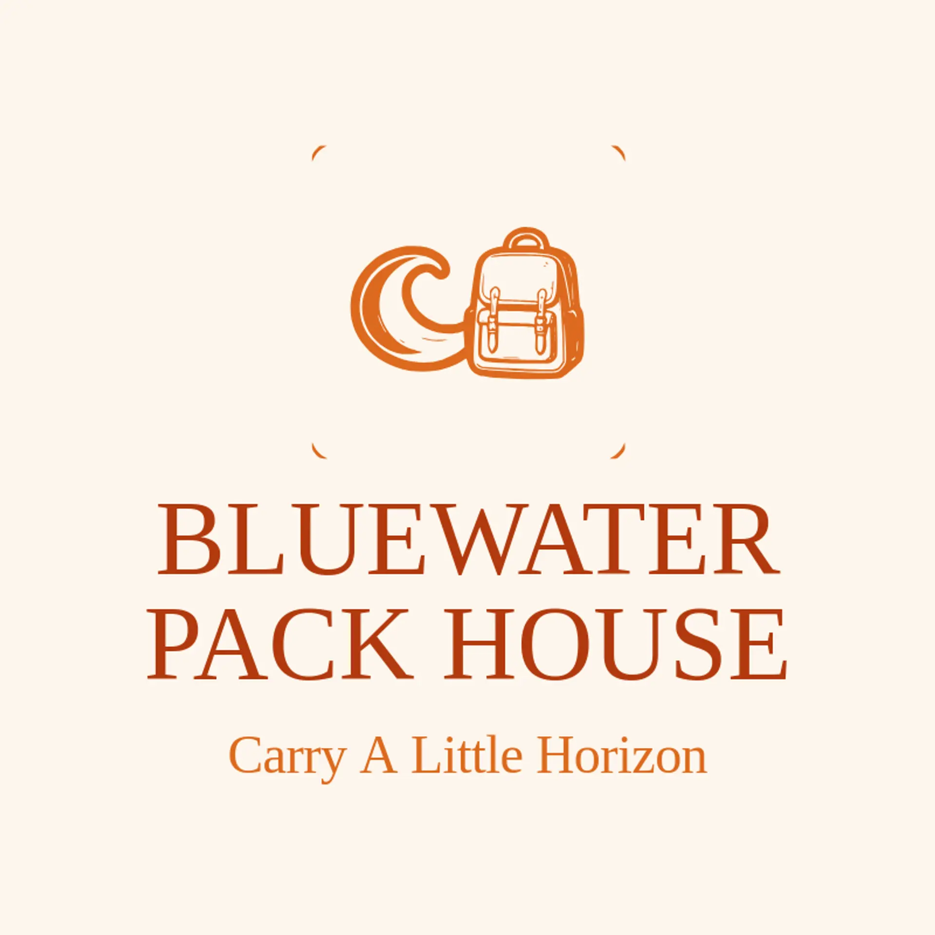 Bluewater Pack House logo for backpack