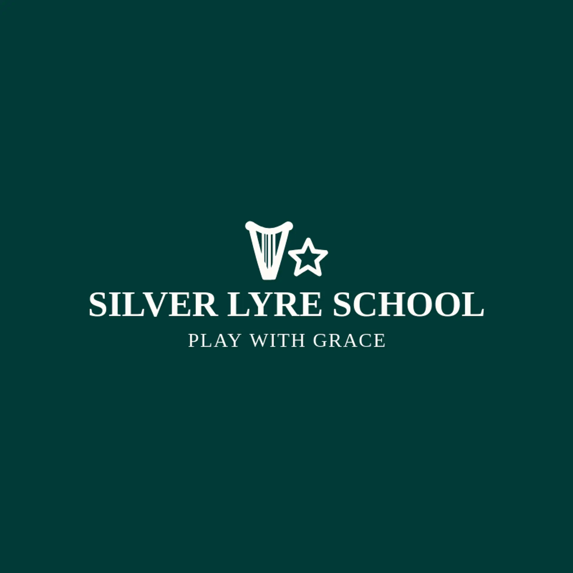 Silver Lyre School logo for harp