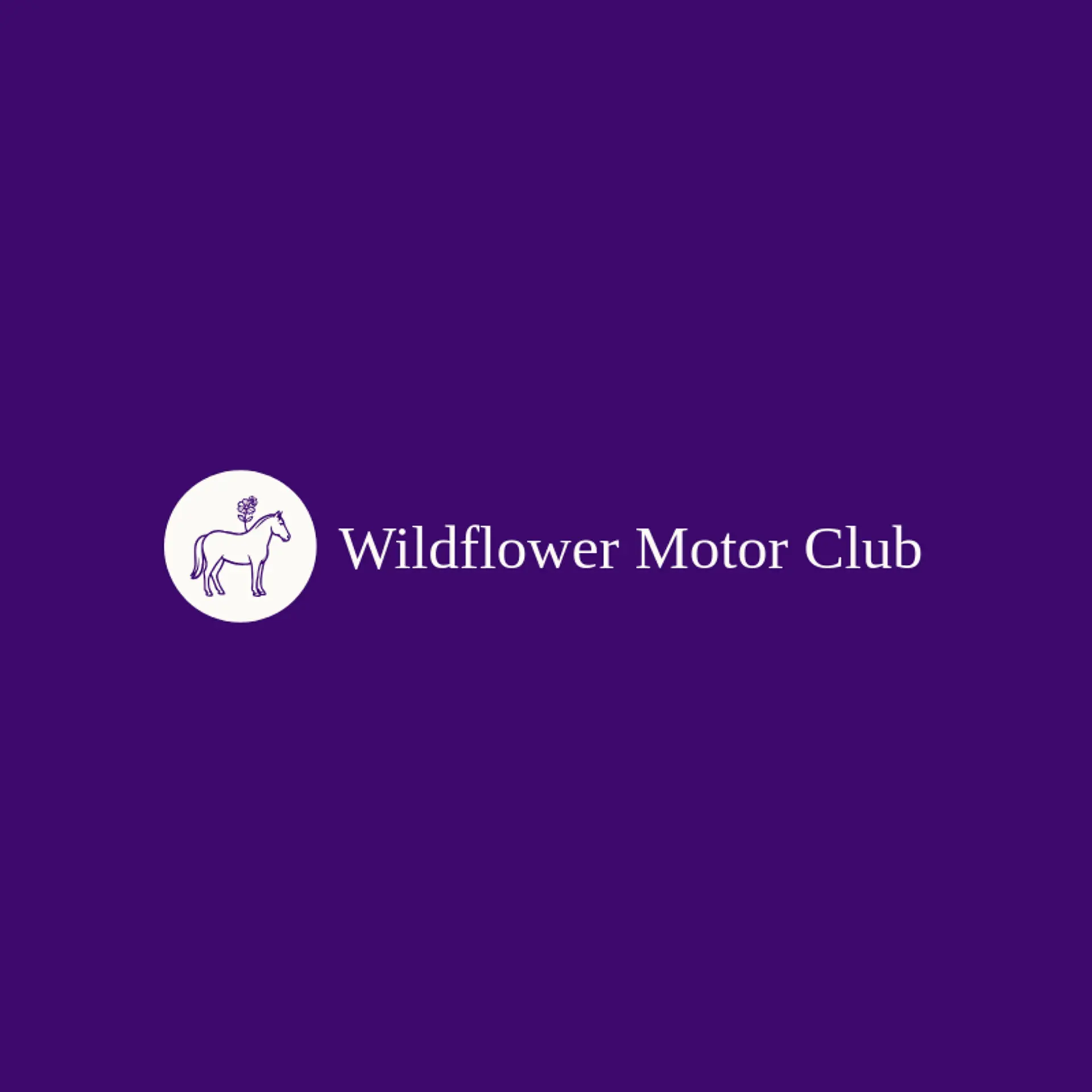 Wildflower Motor Club logo for mustang