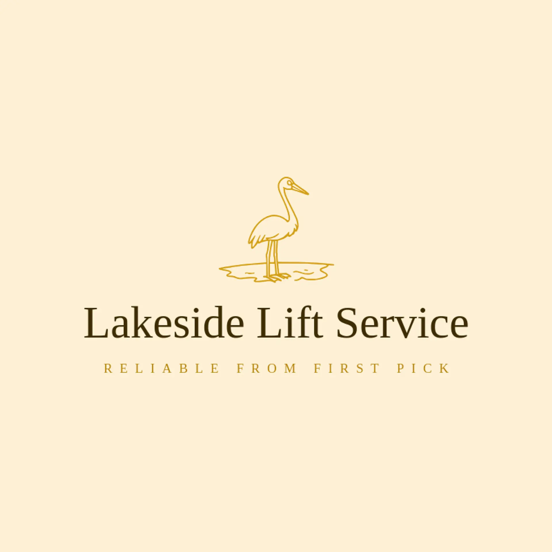 Lakeside Lift Service logo for crane