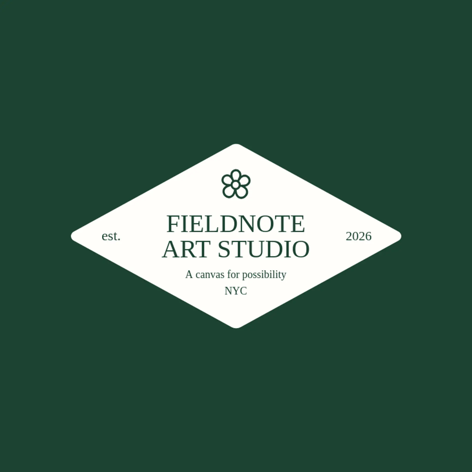 Fieldnote Art Studio logo for canvas