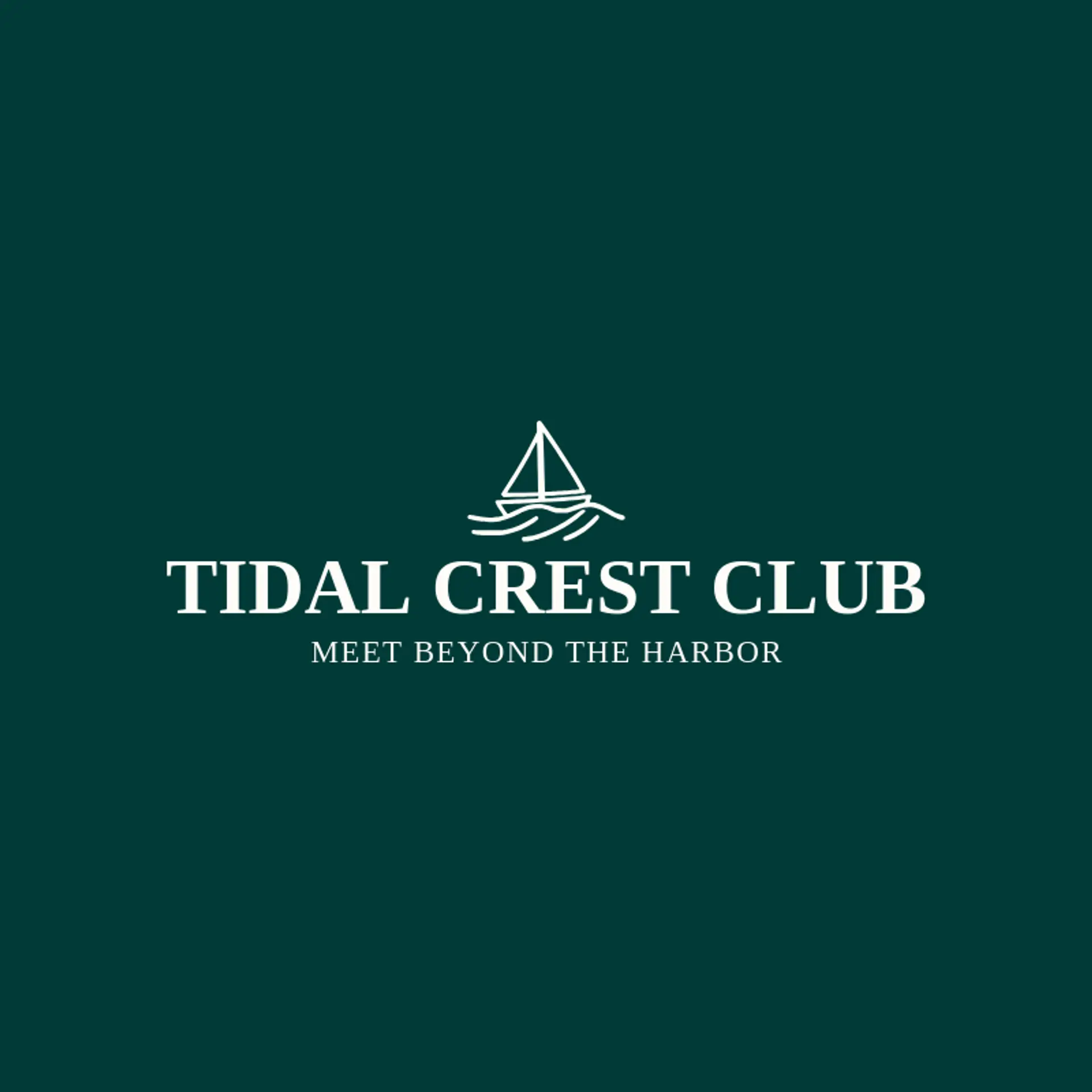 Tidal Crest Club logo for sailboat