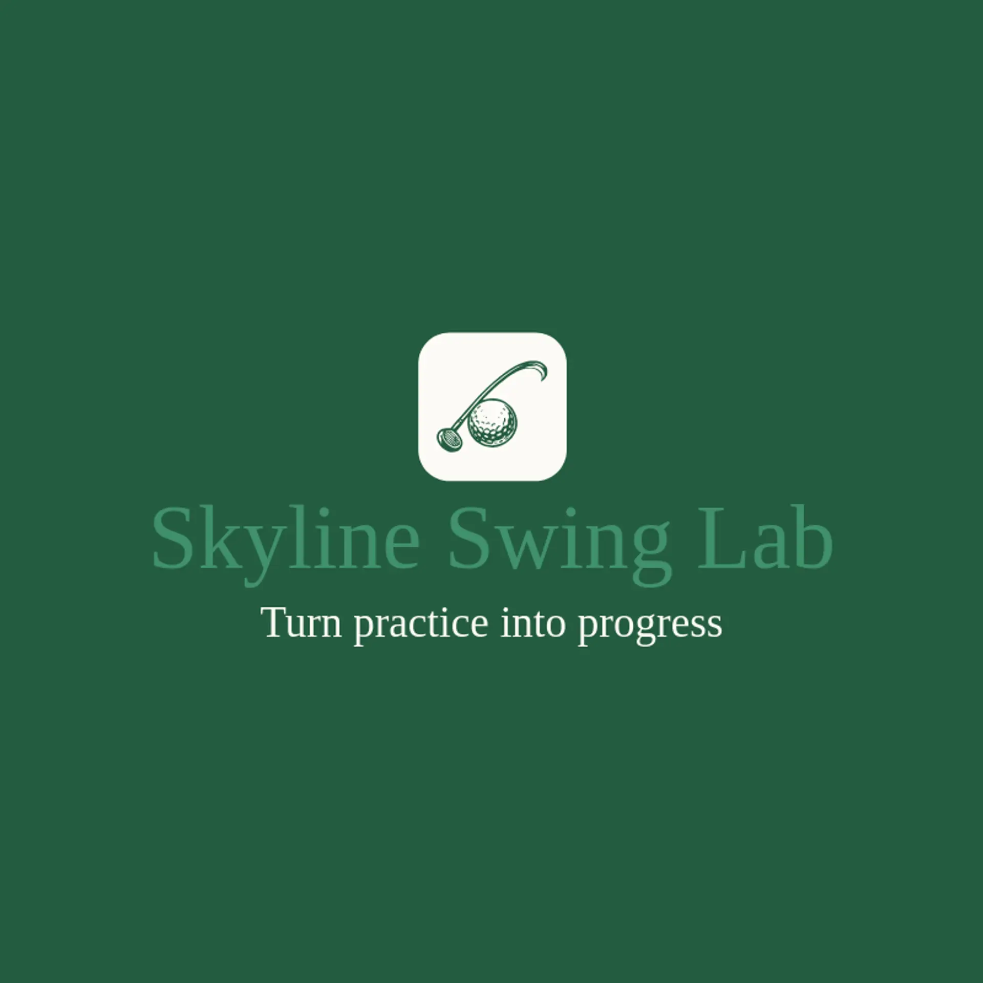 Skyline Swing Lab logo for golf ball